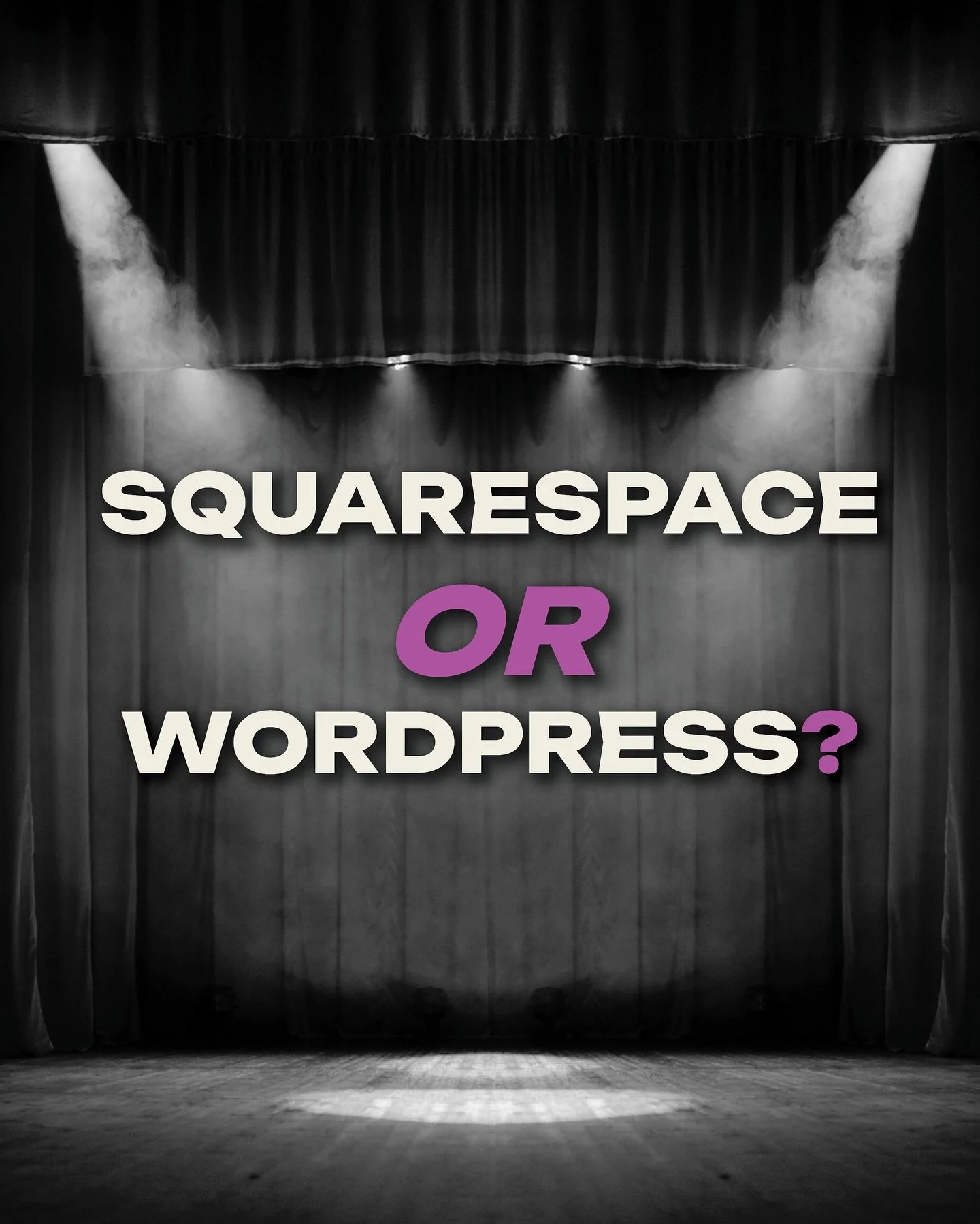 If you&rsquo;re trying to work out whether Squarespace or WordPress is the best choice for your site, the answer is... it depends (annoying, we know, but stick with us!)

Here&rsquo;s the short explanation:
✨ Squarespace &rarr; simple, fast, visually