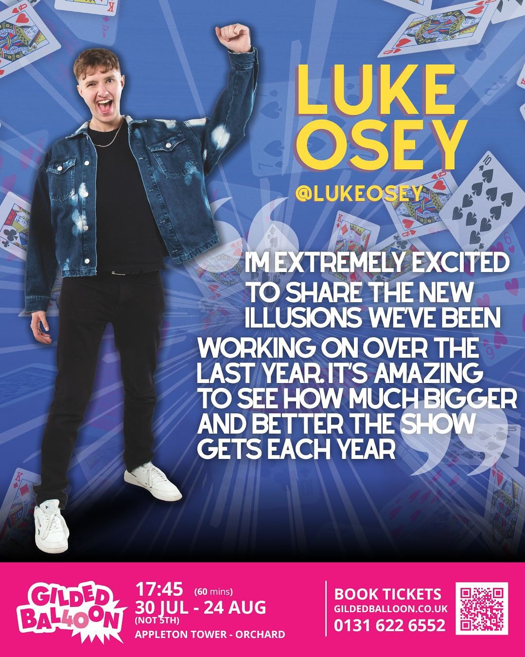 With less than 5️⃣0️⃣ days to go until our first EdFringe 2025 show, tickets are FLYING 🪄

@lukeosey shares what he&rsquo;s most excited about our BIGGEST show yet! 🤩

Get tickets while you still can - link in bio! 🎟️