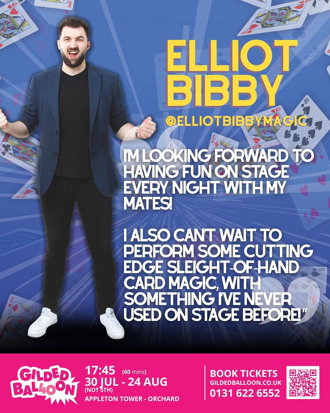 With just over a month to go @elliotbibbymagic shares what he&rsquo;s looking forwards to most about this years&rsquo; fringe! 🥳

Our show is selling FAST so grab your tickets while you still can - it will sell out! 🎟️