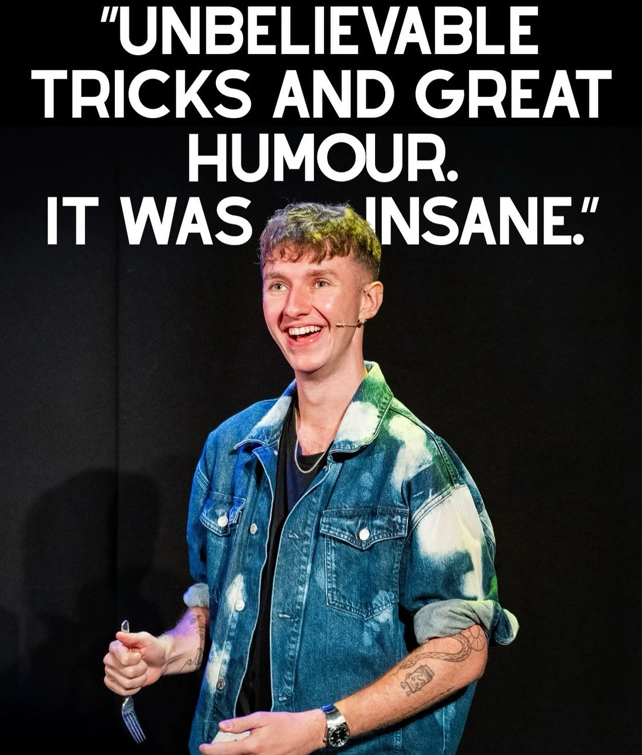 This show has it all. You have to really see it to believe it. 

Come &amp; see what all the fuss is about this Saturday in Grangemouth. 😉

🪄 1 Hour of Insane Magic 
⏰ 19:00 (19:30)
🗓️ Saturday 15th November 2025
🎪 Grangemouth Town Hall, FK3 8AN
