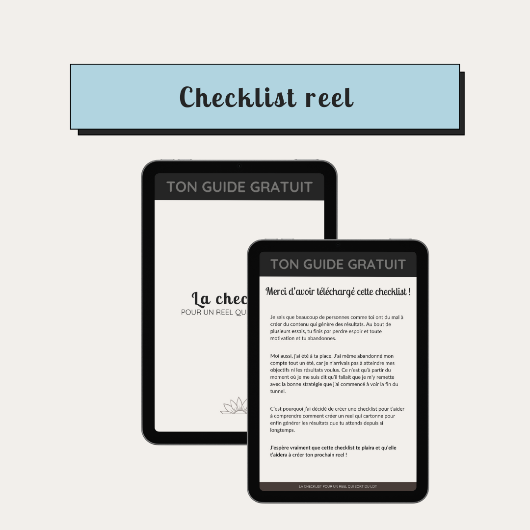 Checklist : créer un reel qui sort du lot