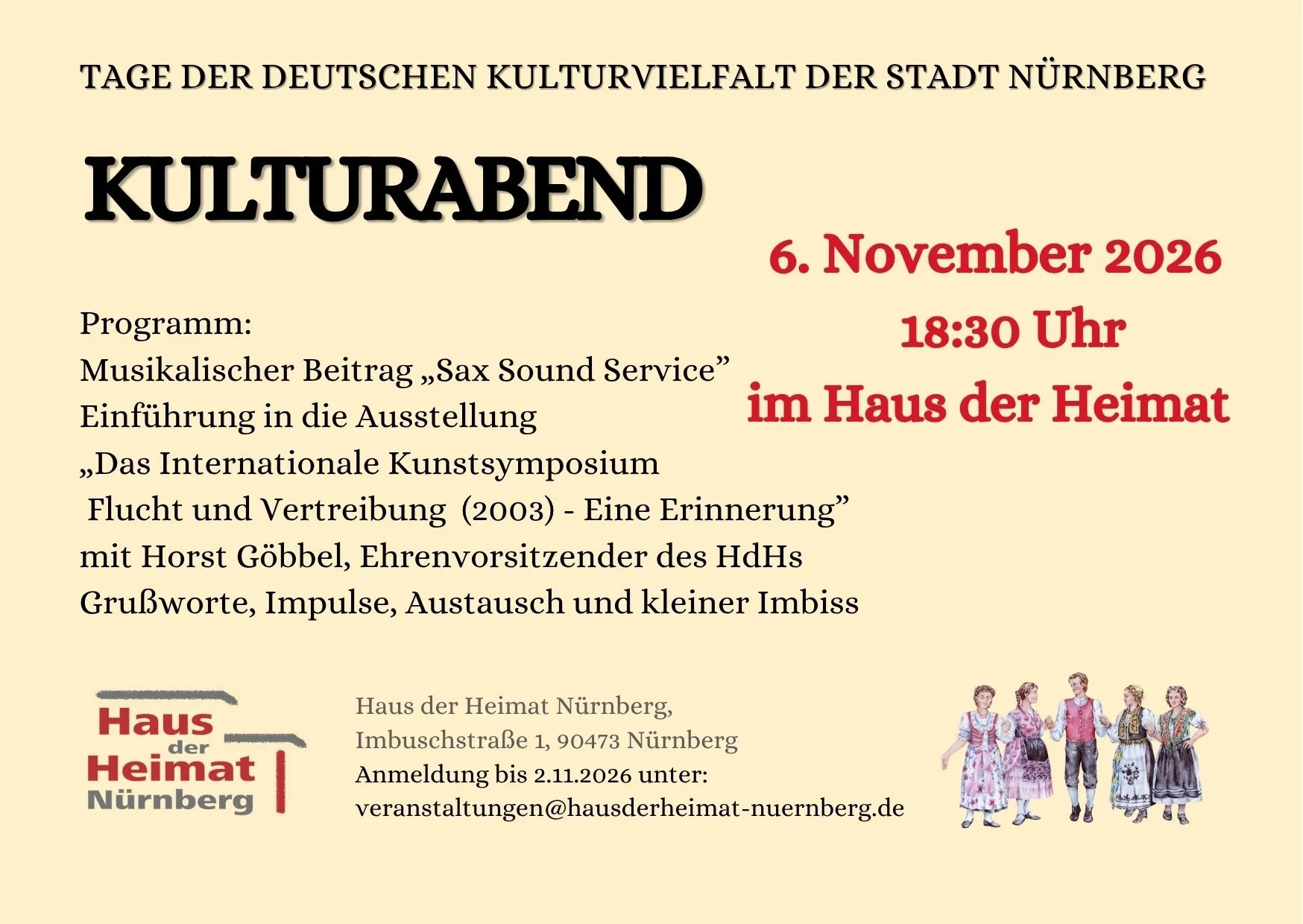 „Kulturabend im Haus der Heimat: Musik, Erinnerung und Begegnung“