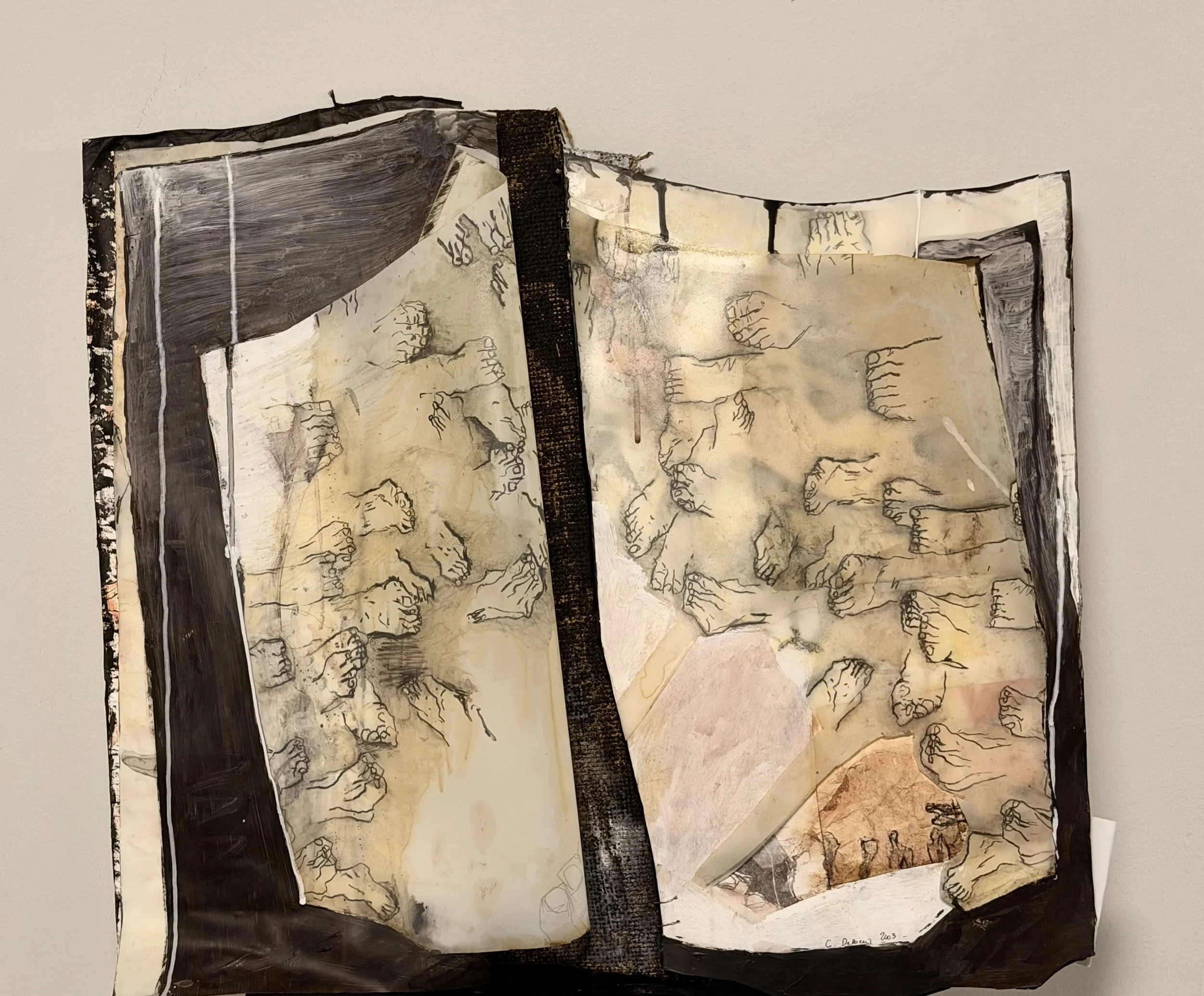Collage: „Das Buch“ Christine Delbecq, Dijon, Frankreich