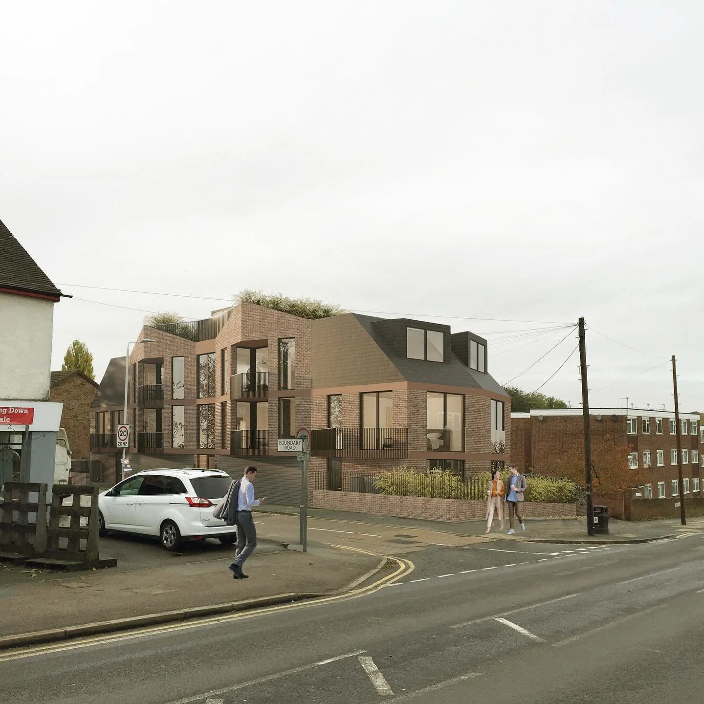 A commercial project that we&rsquo;re are currently working on in collaboration with K-ARC architecture studio that is currently at planning stage. 

The proposal is to demolish an existing mixed use building and to replace with 6 apartments with a g