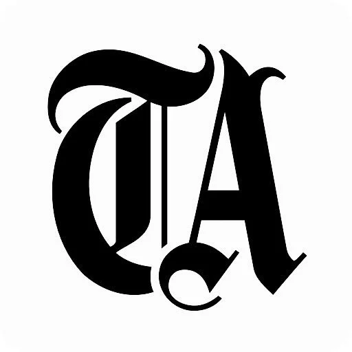 A stylized black and white calligraphic monogram of the letters 'C', 'T', and 'A' intertwined.