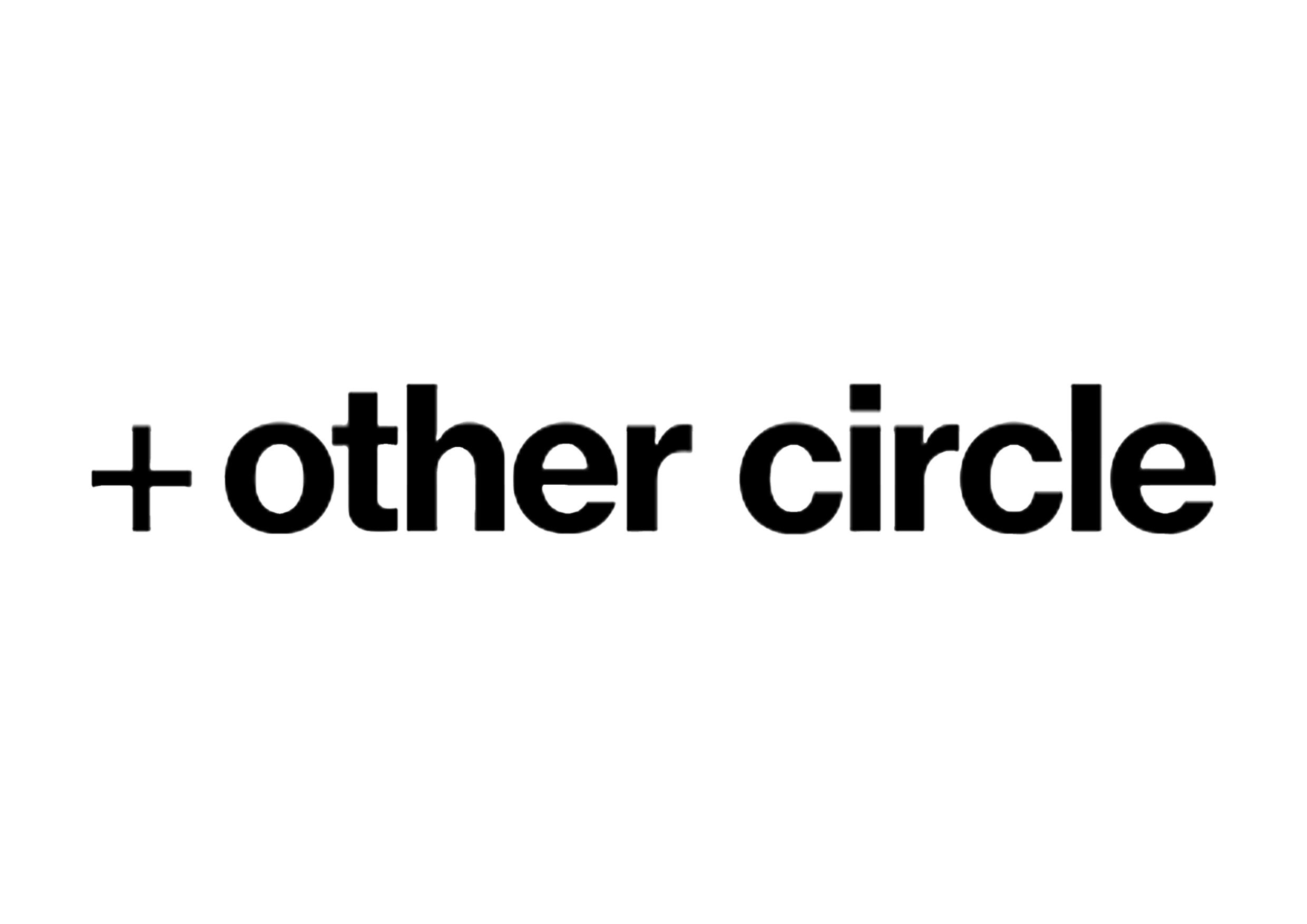 Text that reads 'the circle' in black and white on a black background.