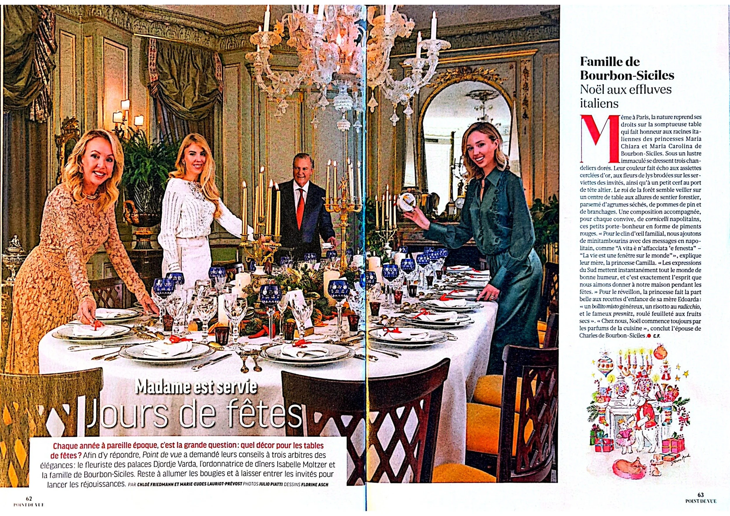 The Christmas Table of the Bourbon-Two Sicilies Princely Family in Paris