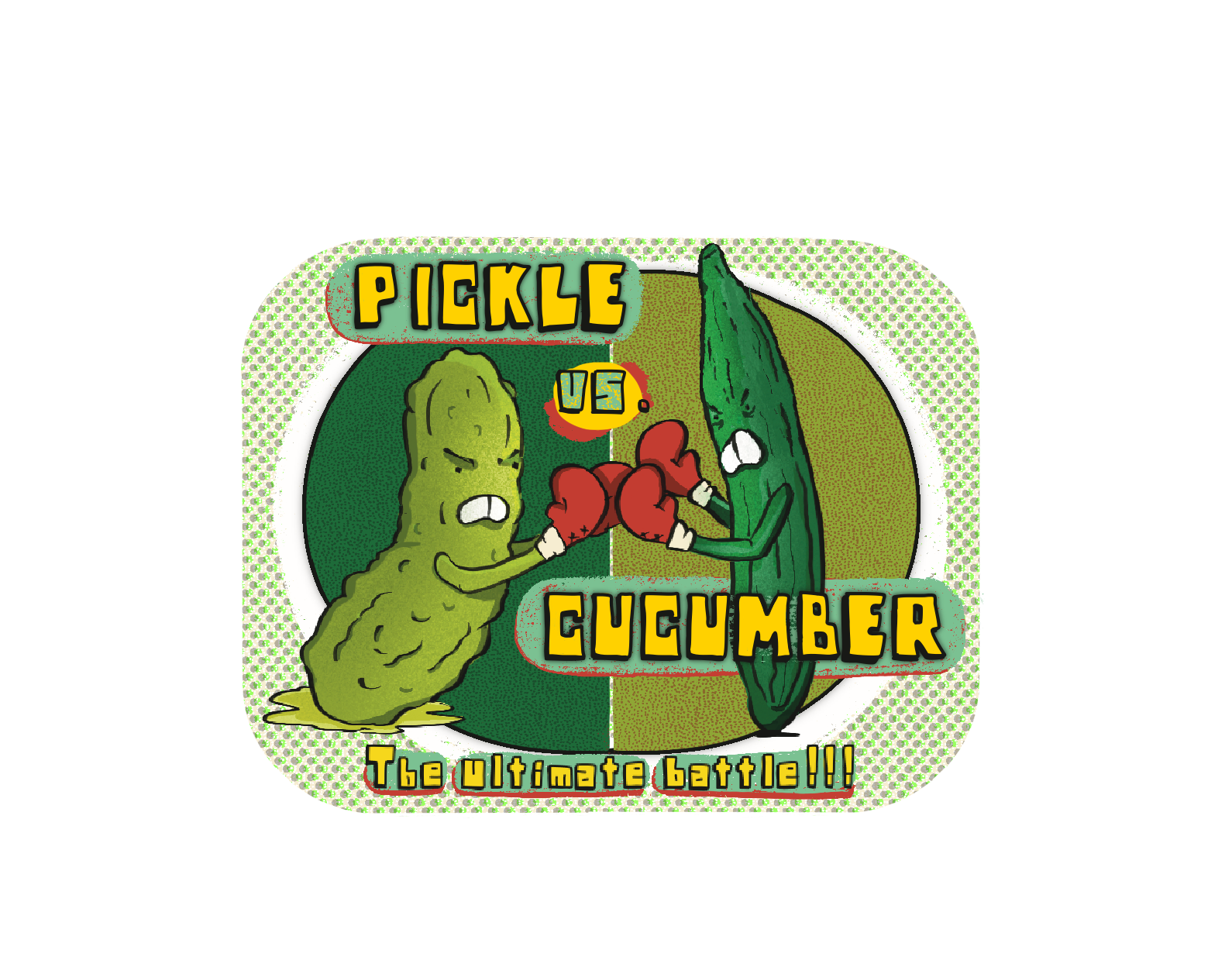Pickle Vs. Cucumber Sticker