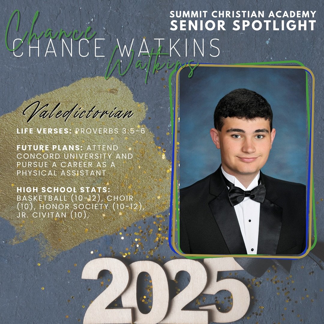 β¨Countdown to Graduation!
π Senior Spotlight ~ Chance Anthony Watkins
We’re proud to shine the spotlight on a member of the Class of 2025! We love our seniors. Congratulations! ππ¨π»‍ππ
#SeniorSpotlight #ClassOf2025 #Graduation