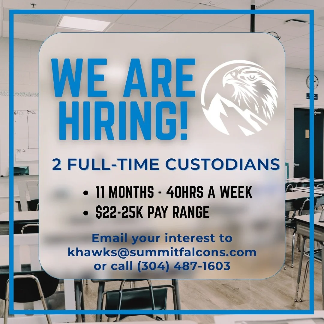 ๐ข We’re Hiring!
โจSummit Christian Academy is looking for 2 Full-Time Custodians to join our team!
If you take pride in creating clean, safe, and welcoming environments and enjoy being part of a Christ-centered community, we’d love to he