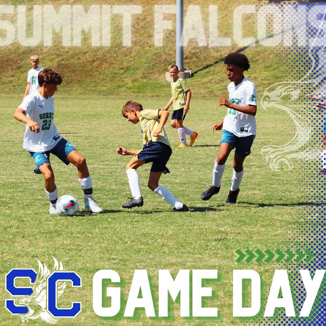 Let’s go Falcons! πβ½οΈπ
•••
π Park
β° 5:30pm - Middle school varsity soccer
Immediately following - 1 half of JV
π SCA