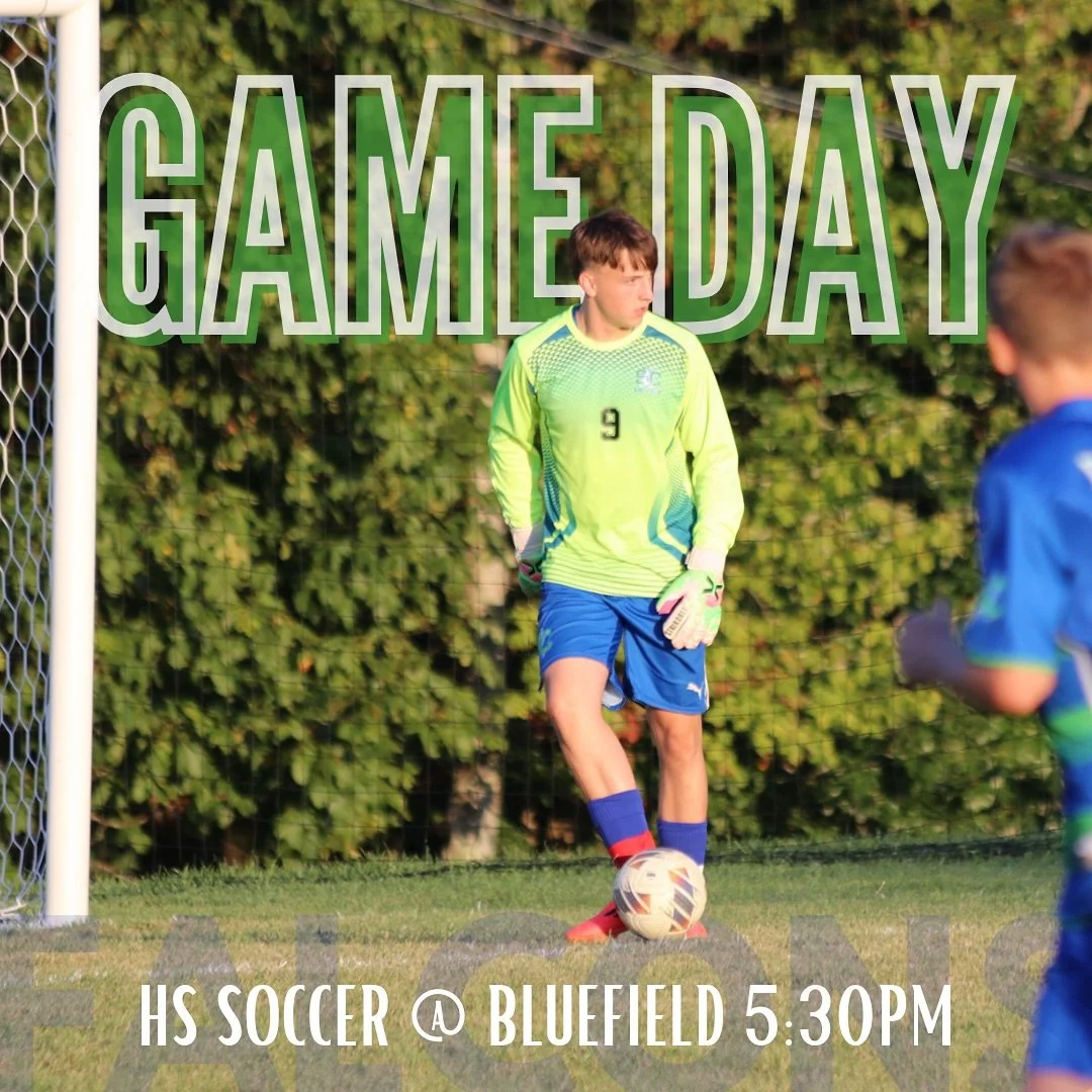 Let’s go Falcons! πβ½οΈπ 
•••
High school soccer 
π Bluefield
β° 5:30pm
π East River Soccer Complex
