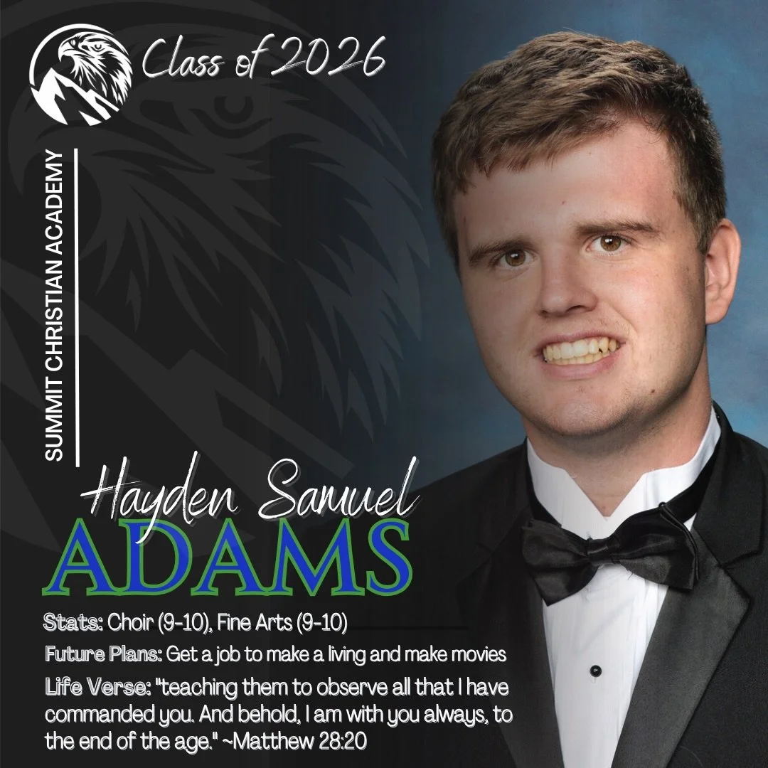 ✨Countdown to Graduation! 

🎓 Senior Spotlight ~ Hayden Samuel Adams 

We&rsquo;re proud to shine the spotlight on our first member of the Class of 2026! We love our seniors. Congratulations! 💚 👨&zwj;🎓 💙

#SeniorSpotlight #ClassOf2026 #Graduatio
