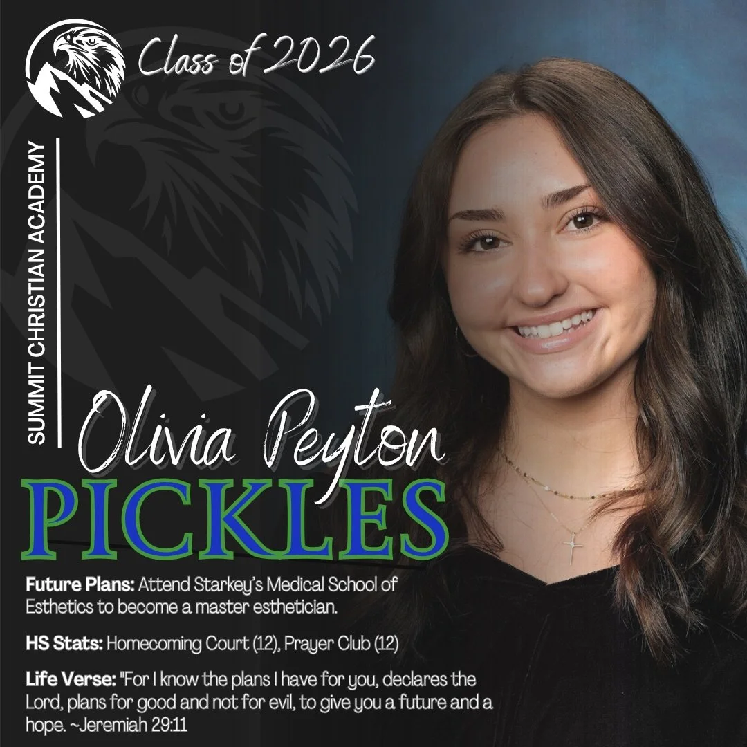 ✨Countdown to Graduation! 

🎓 Senior Spotlight ~ Olivia Peyton Pickles 

We&rsquo;re proud to shine the spotlight on a member of the Class of 2026! We love our seniors. Congratulations! 💚👩🏻&zwj;🎓💙

#SeniorSpotlight #ClassOf2026 #Graduation