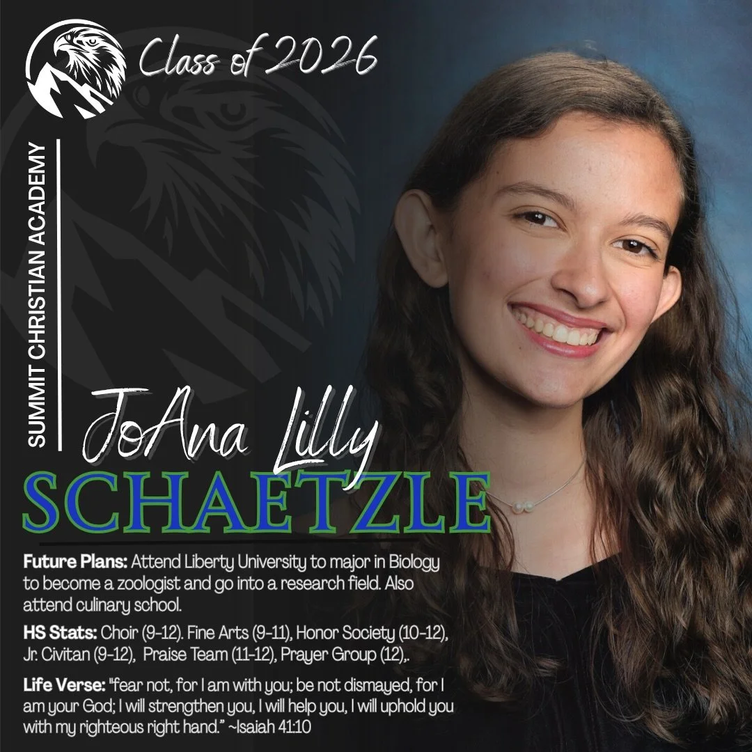✨Countdown to Graduation! 

🎓 Senior Spotlight ~ JoAna Lilly Schaetzle 

We&rsquo;re proud to shine the spotlight on a member of the Class of 2026! We love our seniors. Congratulations! 💚👩🏻&zwj;🎓💙

#SeniorSpotlight #ClassOf2026 #Graduation