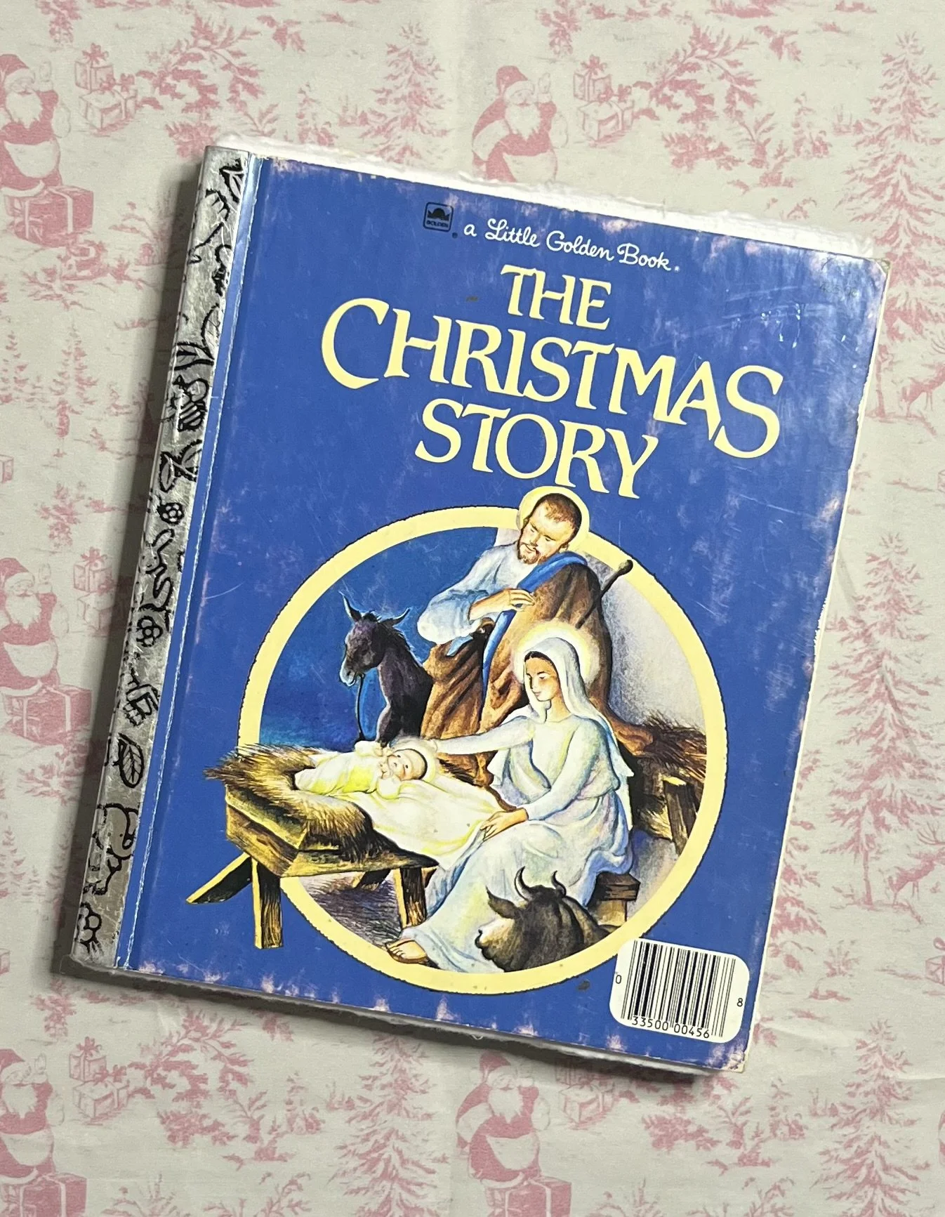 The Christmas Story - 1980 Vintage Little Golden Book Art Journal