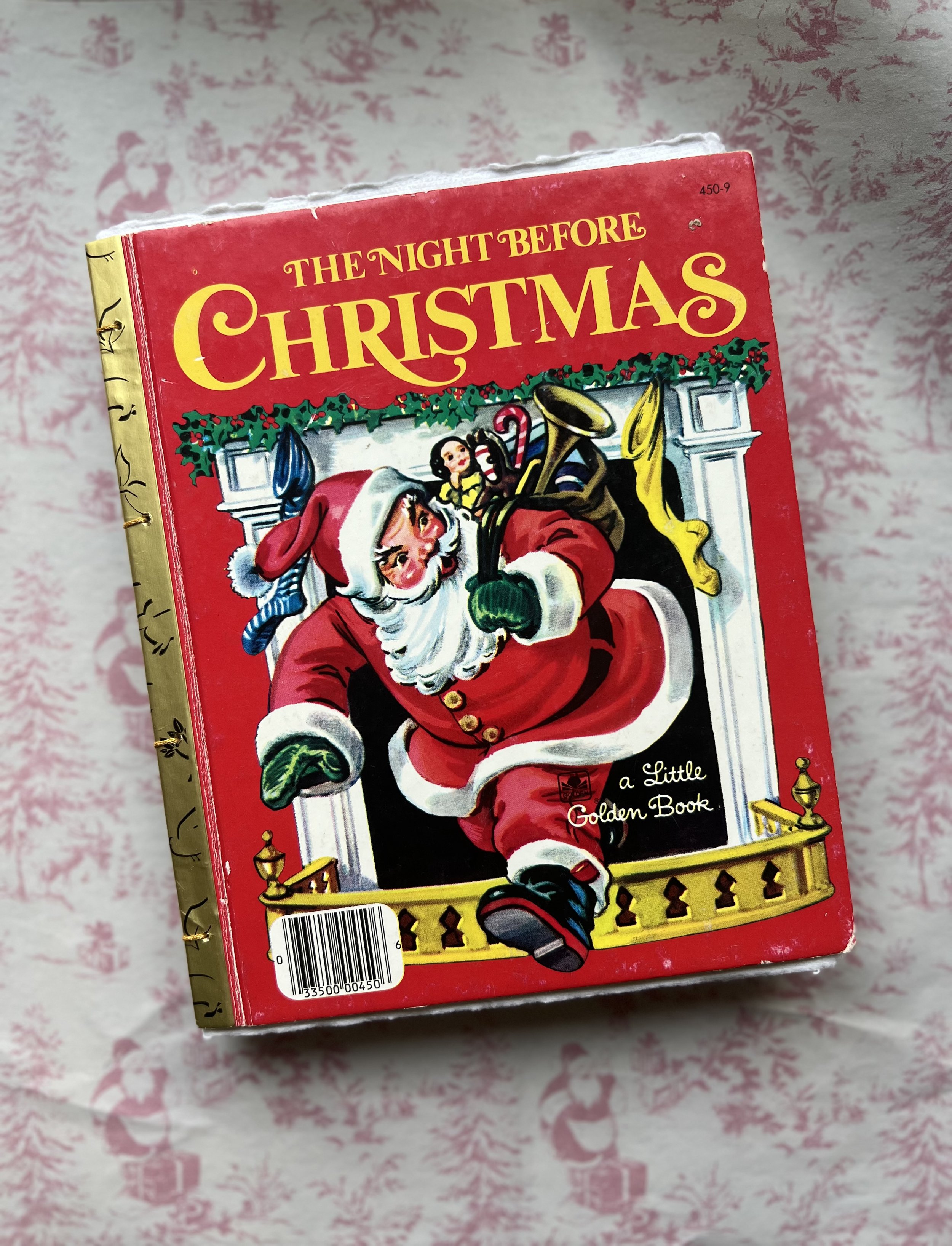 The Night Before Christmas - 1976 Vintage Little Golden Book Art Journal