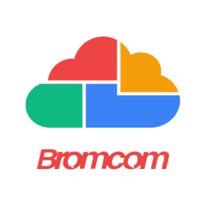 Google Cloud logo with a multicolored cloud and the text 'Bramcom' underneath.