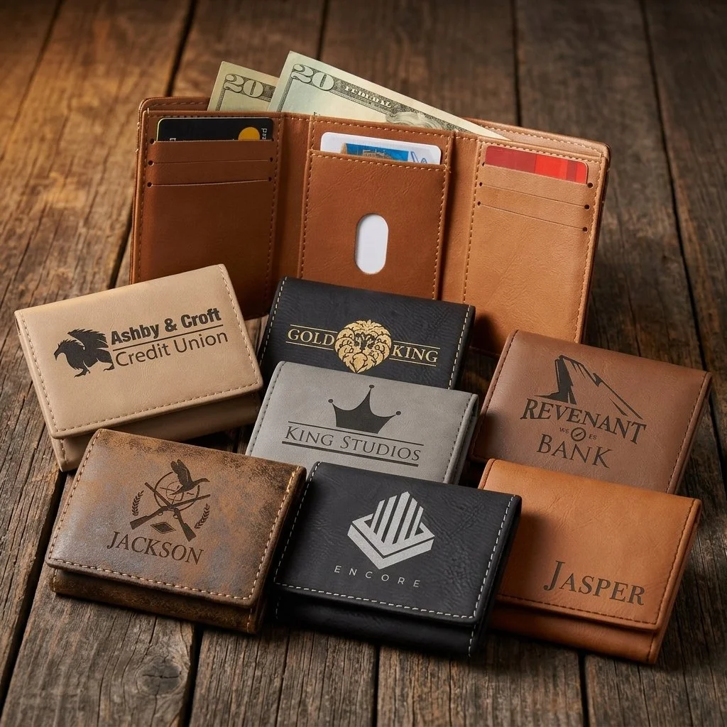 Personalized Engraved Leather Wallet