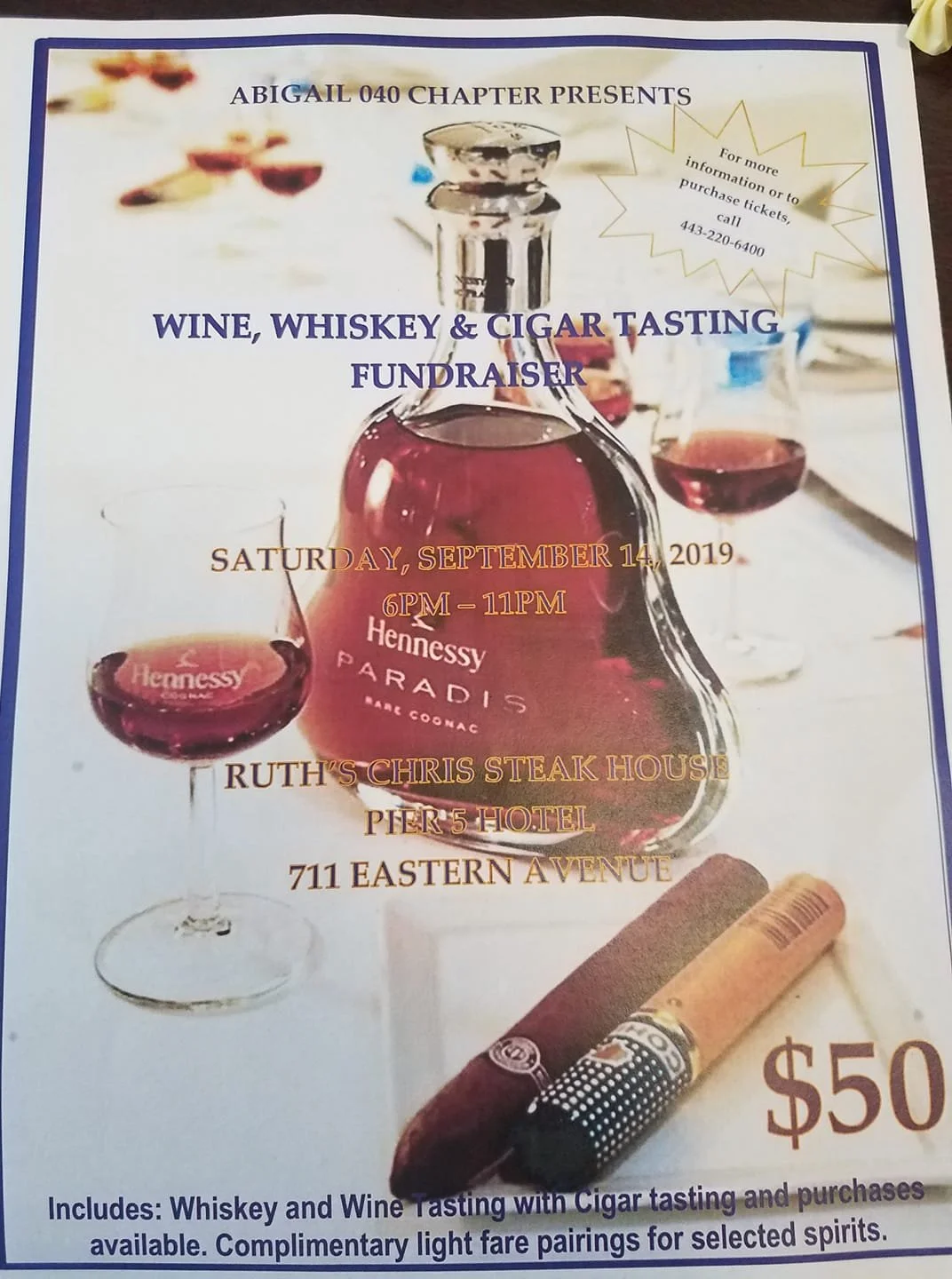 Abigail Wine, Whiskey, Cigar Fundraiser 2019