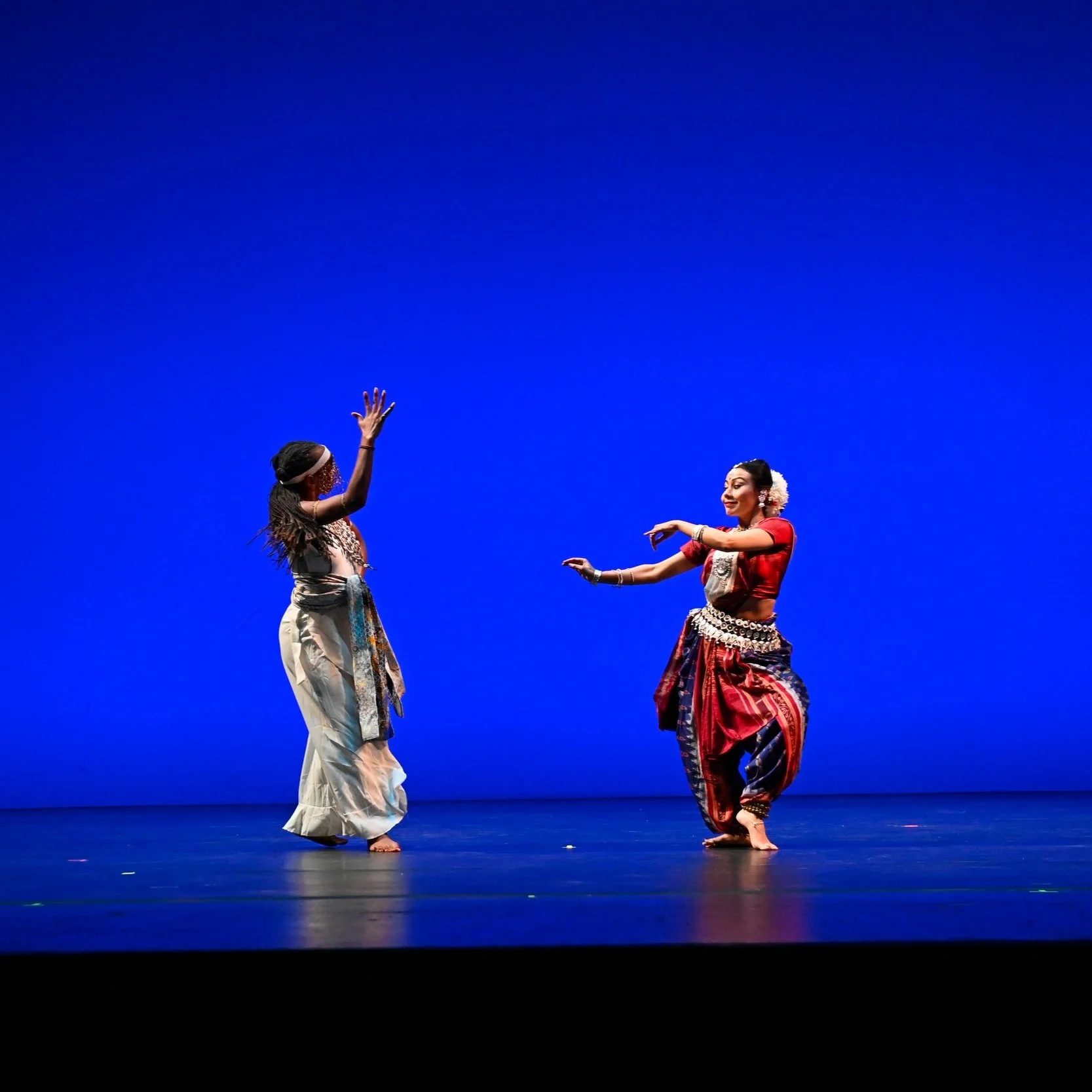 Kaustavi Sarkar on stage with Tamara Williams