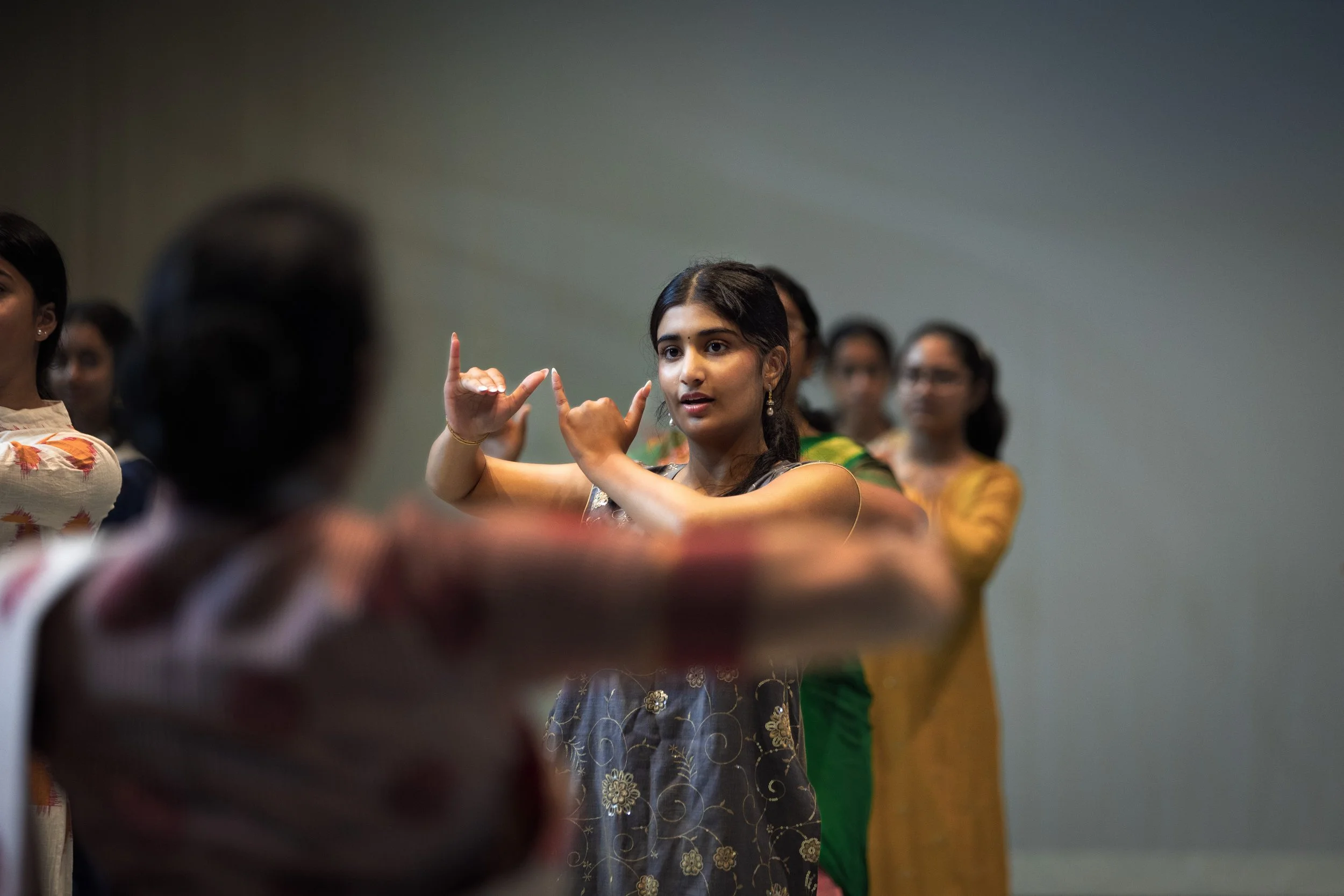 students in the studio