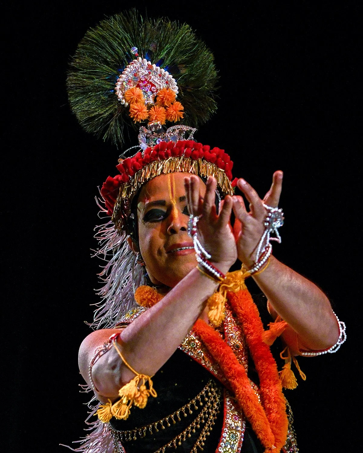 dancer on stage, close up