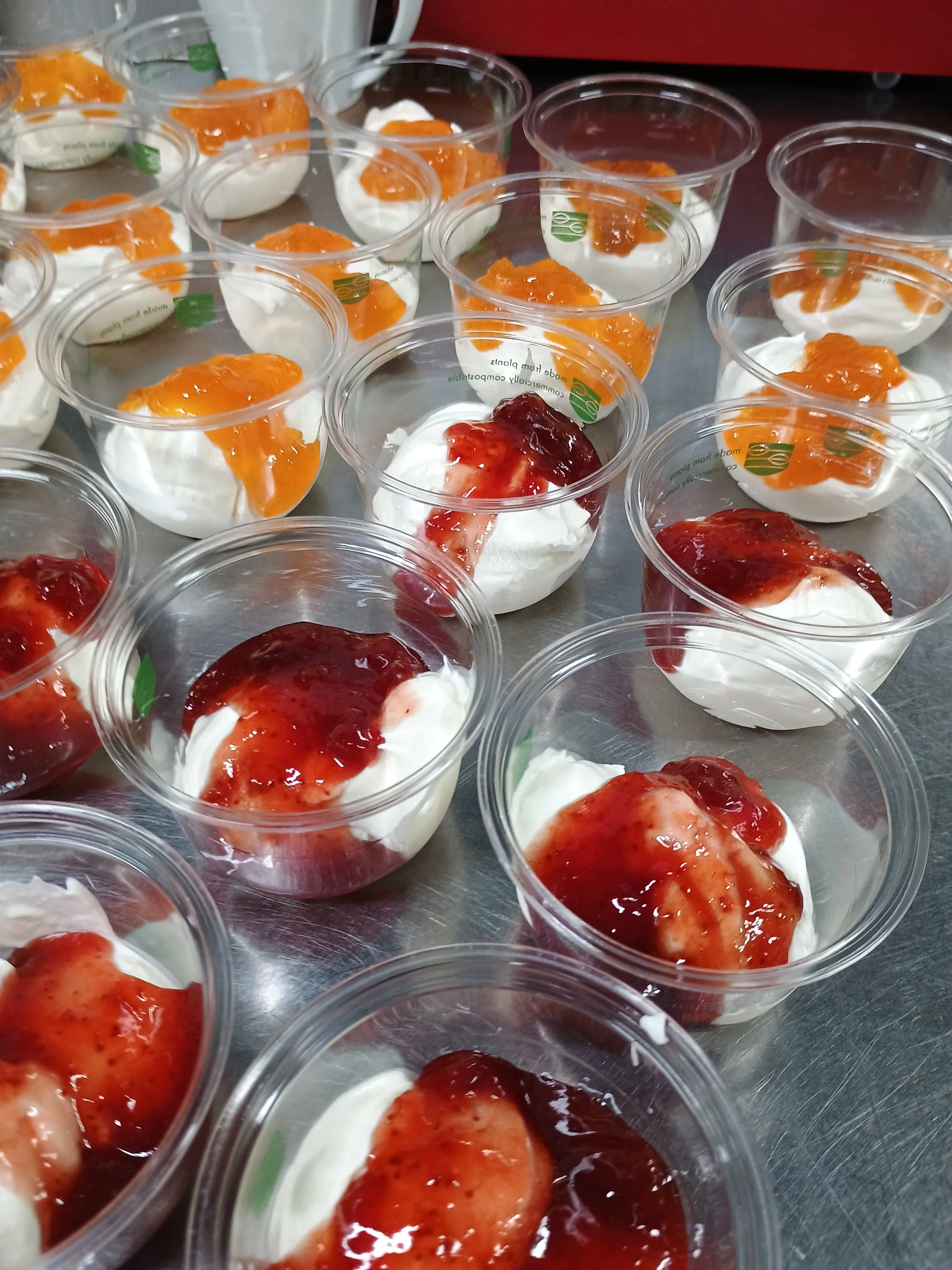 Greek style yogurt, Strawberry compote