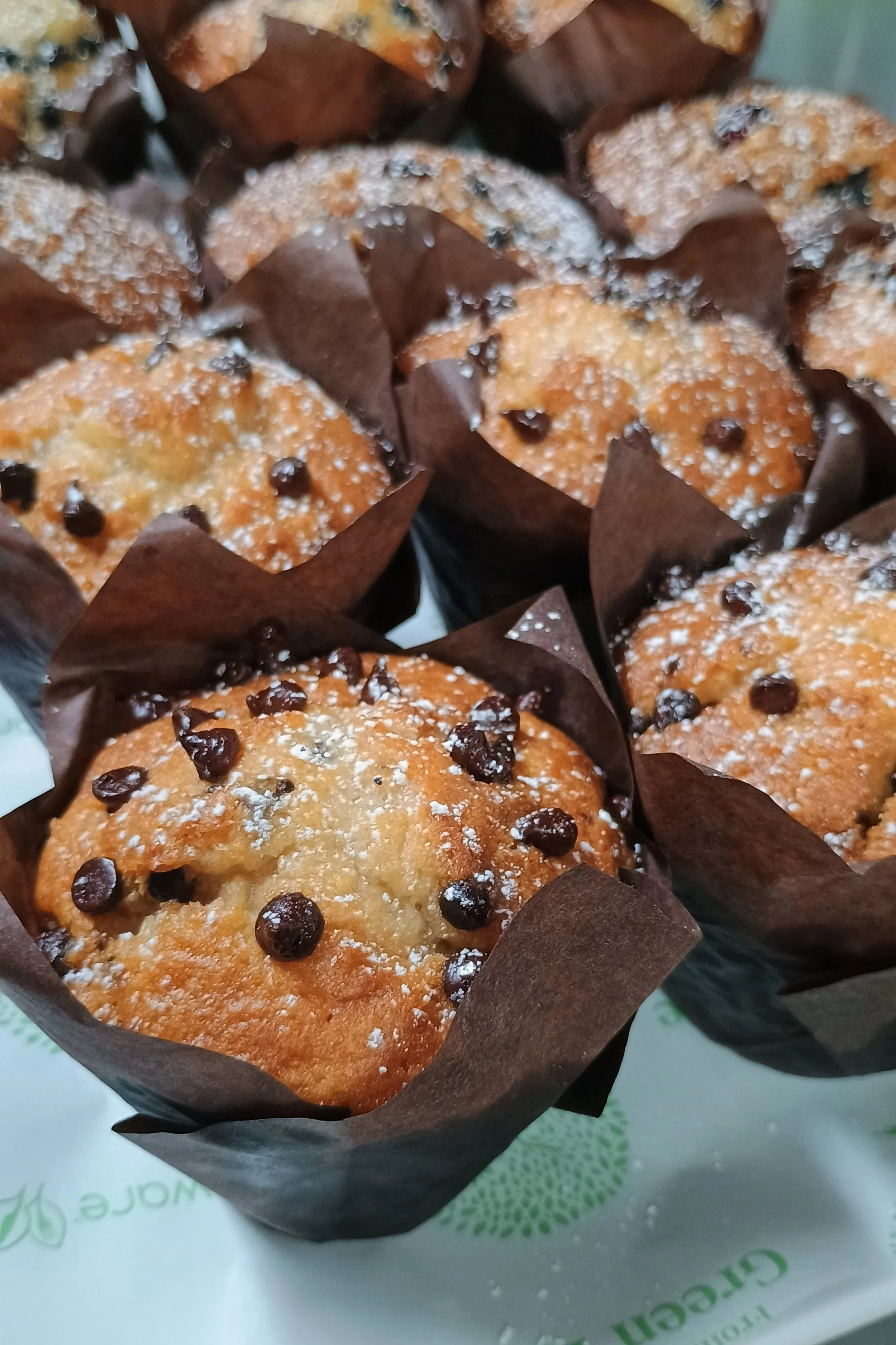 Banana and chocolate premium muffins 