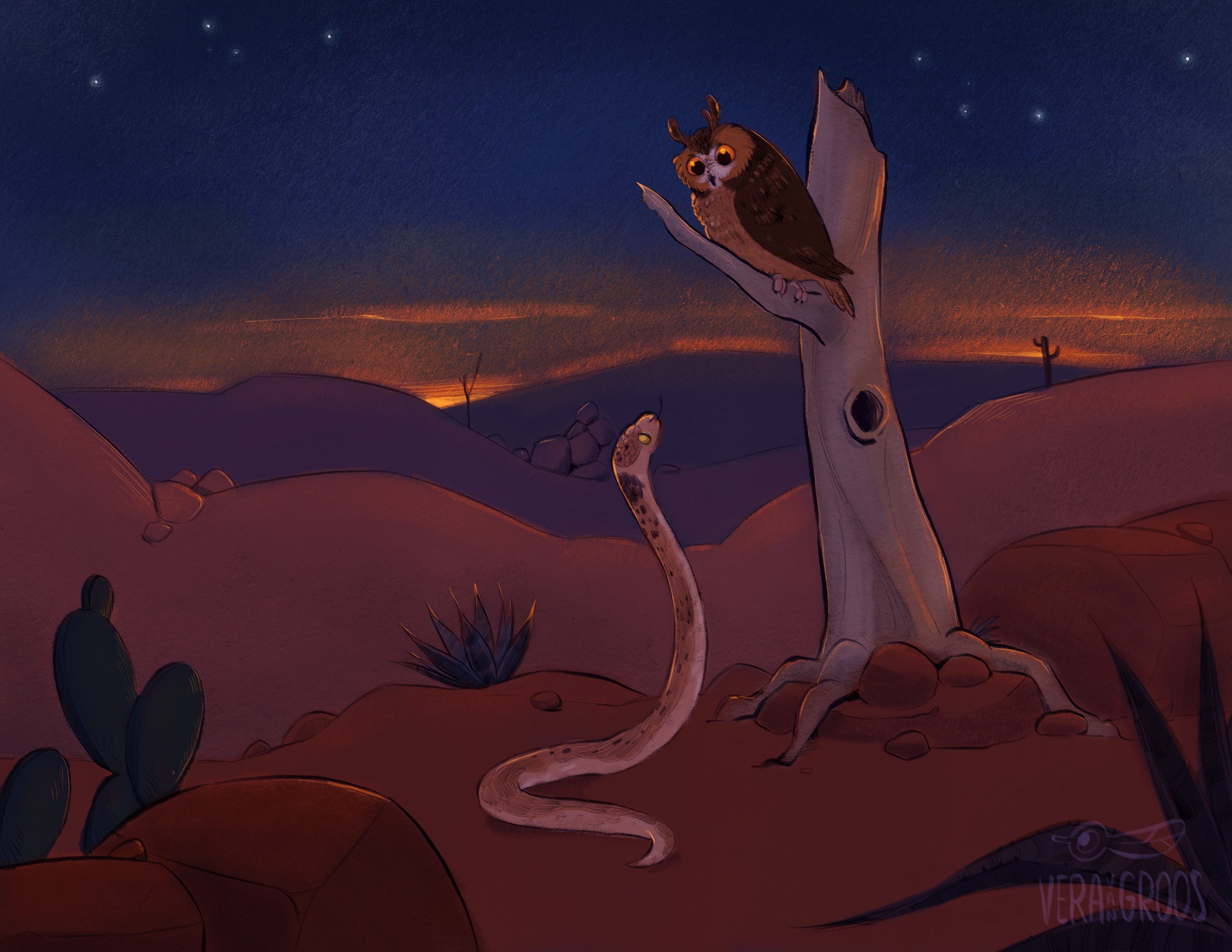Nightsnake & Long Eared Owl - Folk Tale