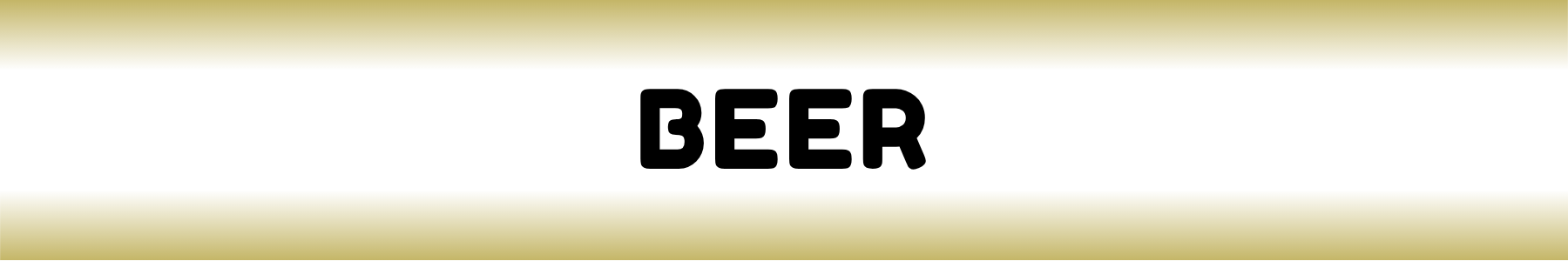 A close-up image of a sign with the word 'BEER' printed in bold black letters on a white background.