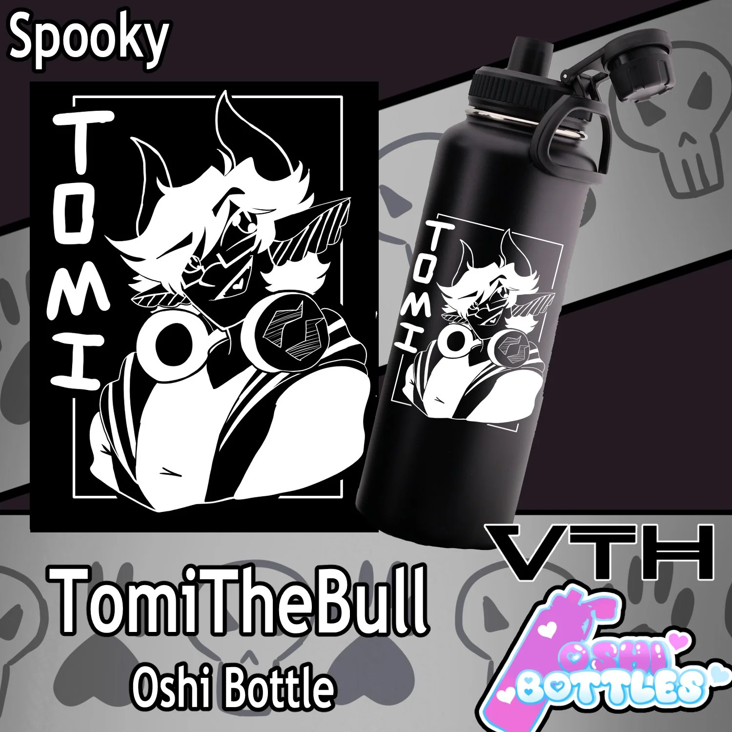 TomiTheBull Oshi Bottle - Spooky