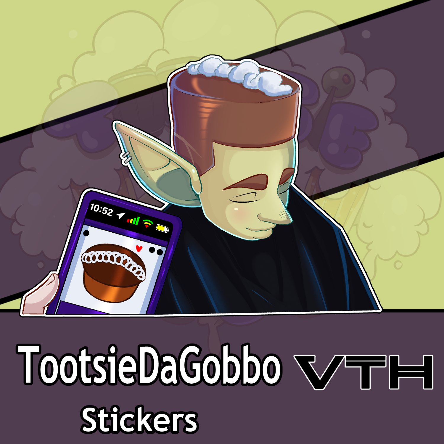 Tootsie Da Gobbo Hair pastry Sticker