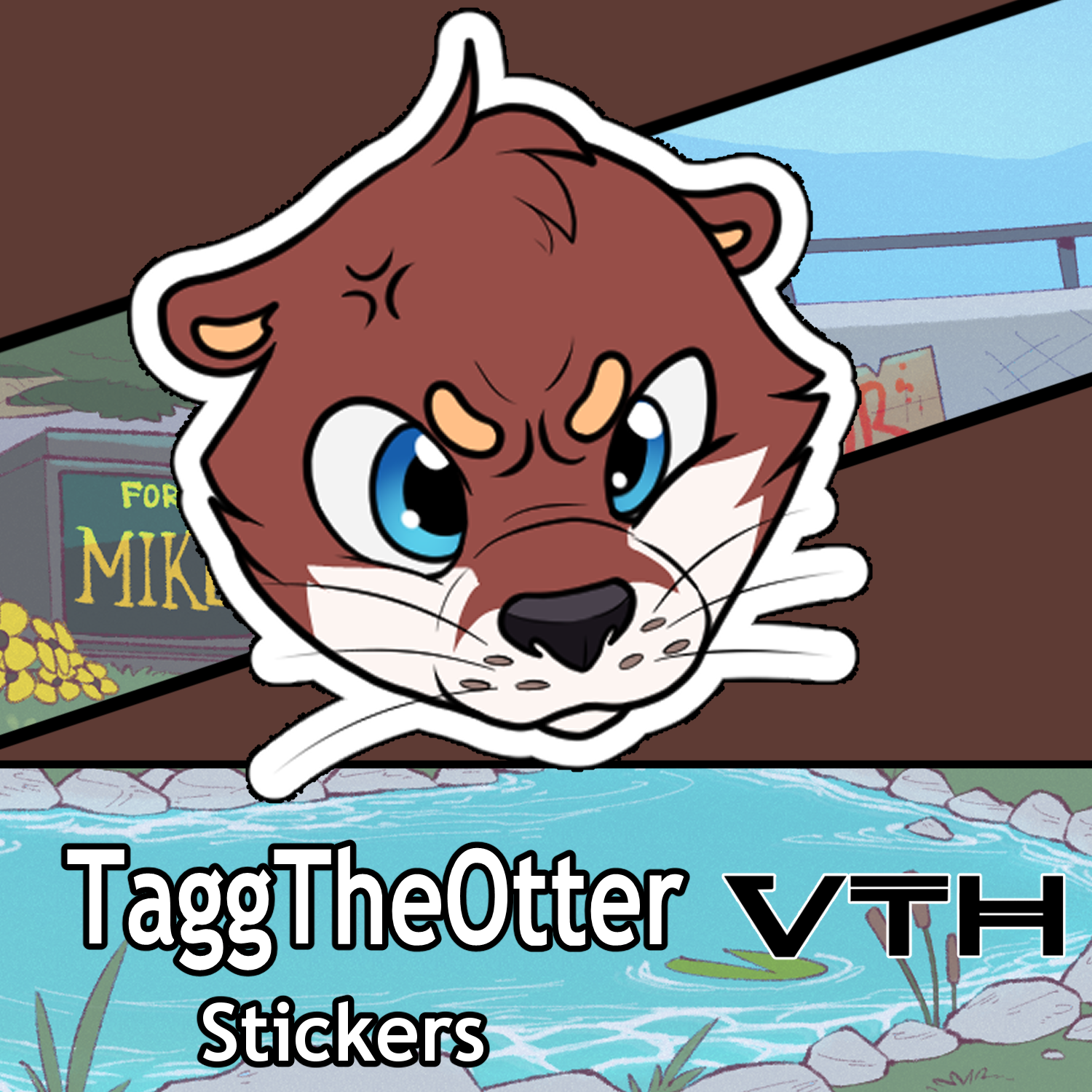 Tagg The Otter Angy Sticker