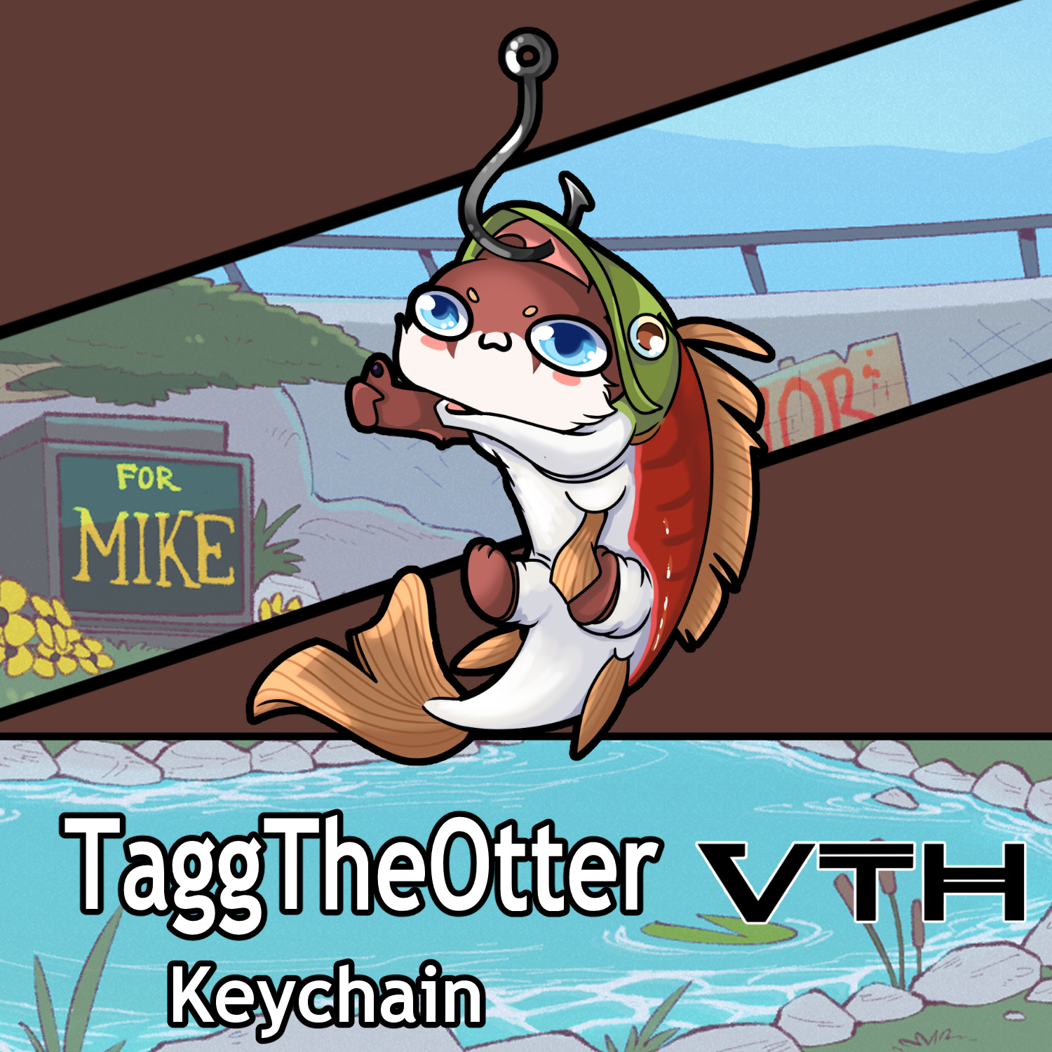 Tagg The Otter Fish Keychain