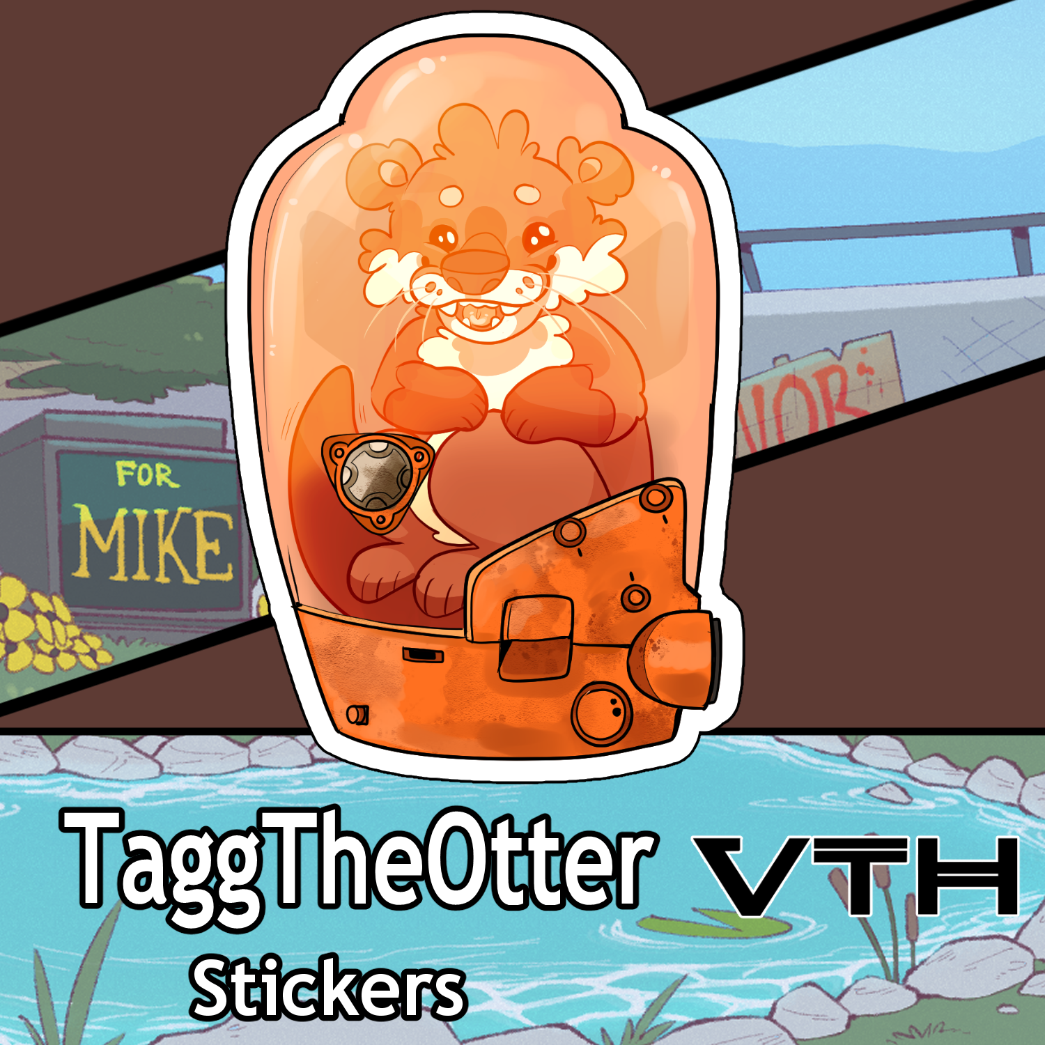 Tagg The Otter BB Sticker