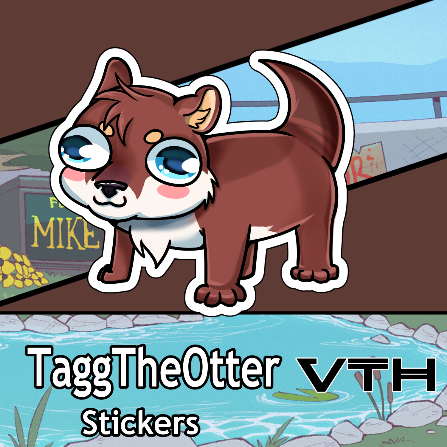 Tagg The Otter Sticker