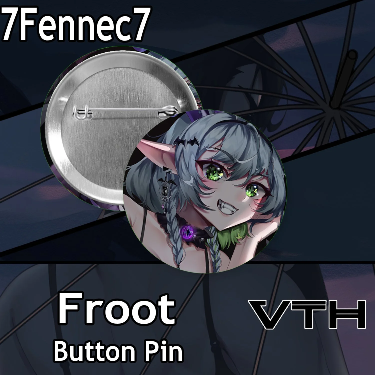 Froot The Litch Button Pin - 7fennec7