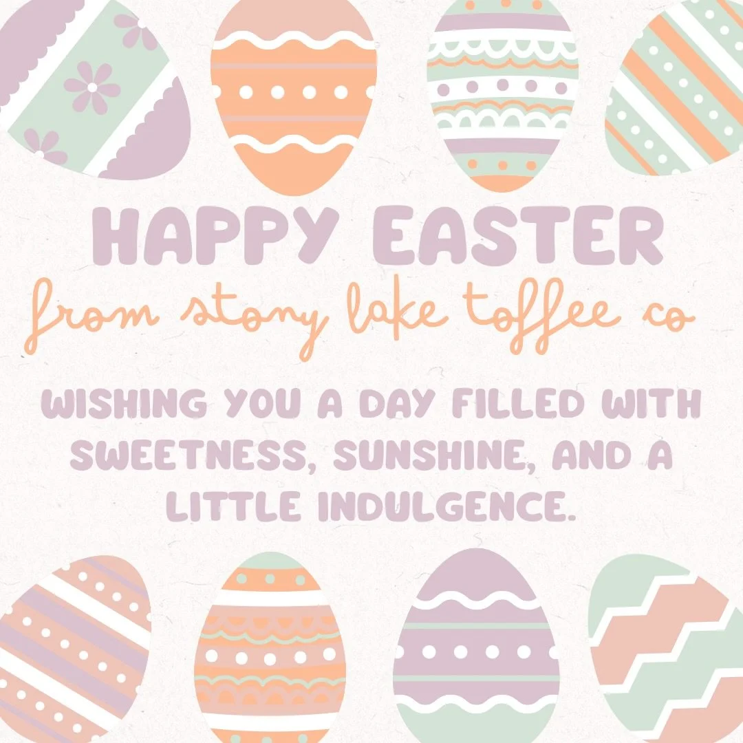 Happy Easter from Stony Lake Toffee Co🤍🐰
A little sweetness for your day, and moments worth savoring.
 
#StonyLakeToffeeco #HappyEaster #EasterTreats #SpringSweets #MichiganMade