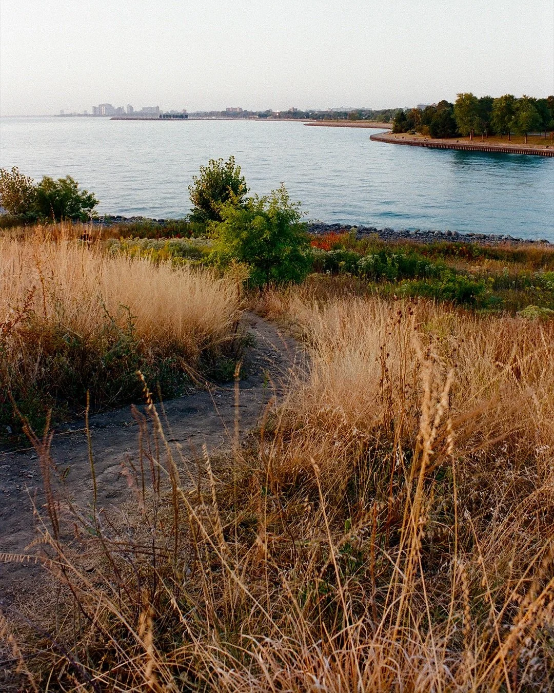 sunrise exposures on northerly island in mid-sept