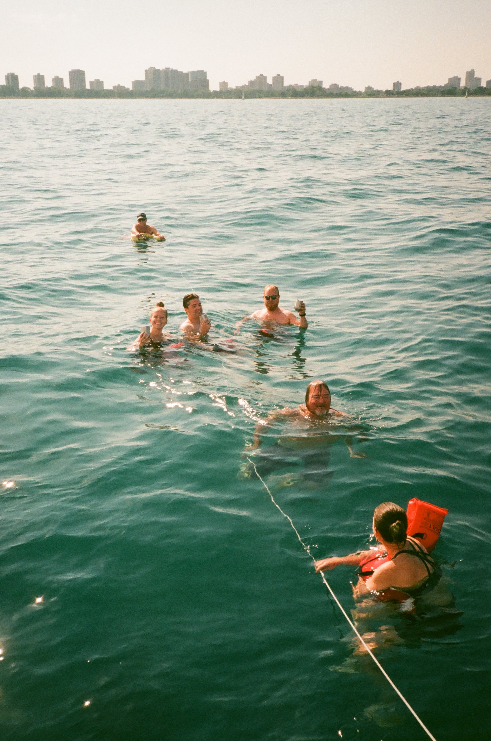 Dad, Kit, Andrew, Spencer & Others - Lake Michigan, Chicago