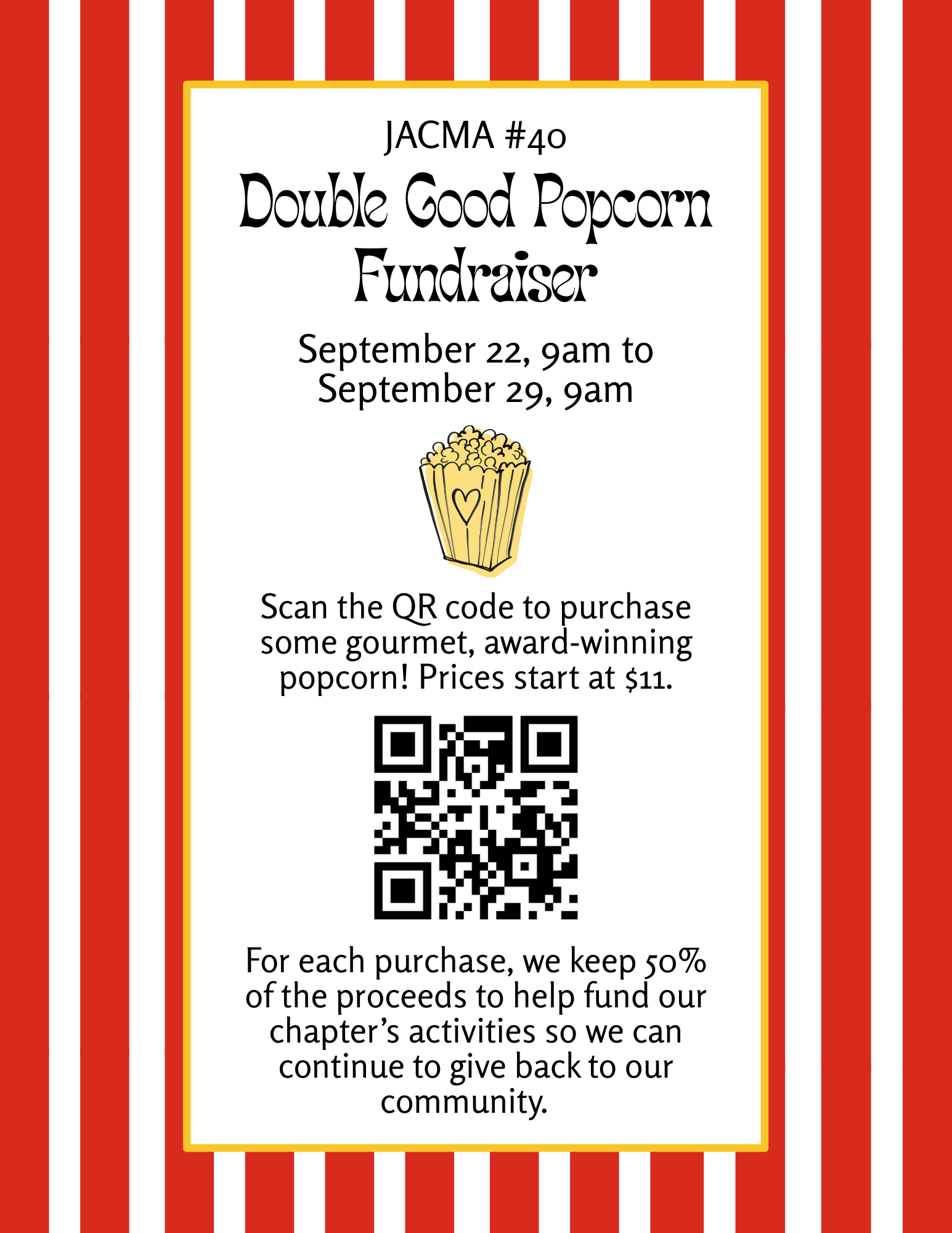 JACMA: Popcorn Fundraiser