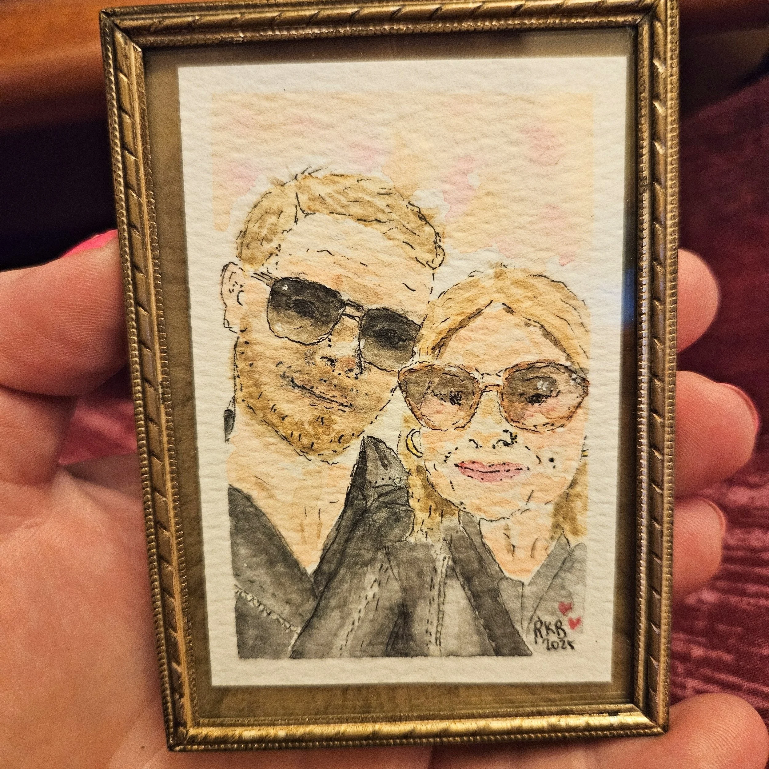 "The Young Couple",  5 x 6,5cm
aquarell on paper
#100tinyreasures