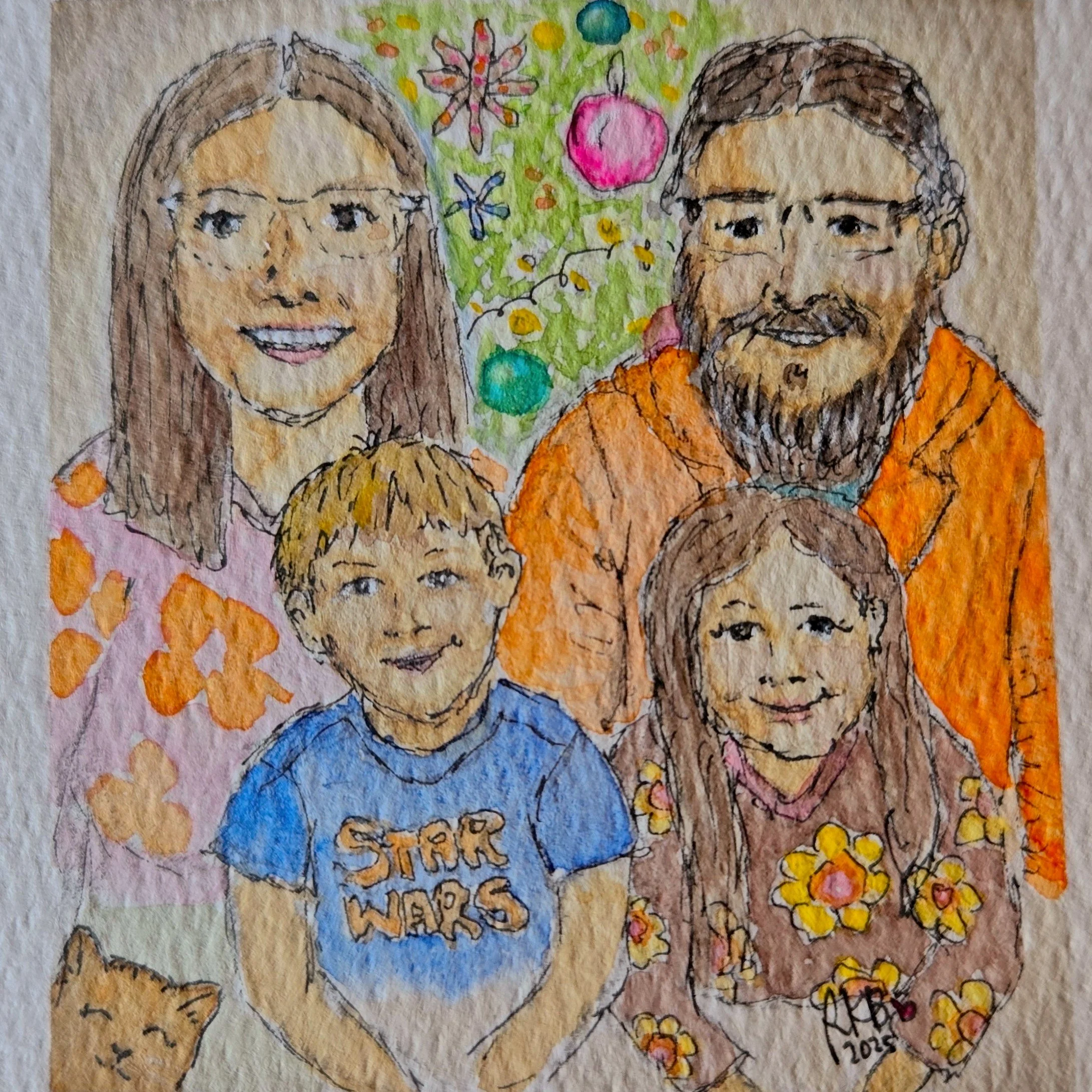"merry xmas"  ca. 10 x 10cm
(original from photo) 
aquarell on paper
#100tinyreasures