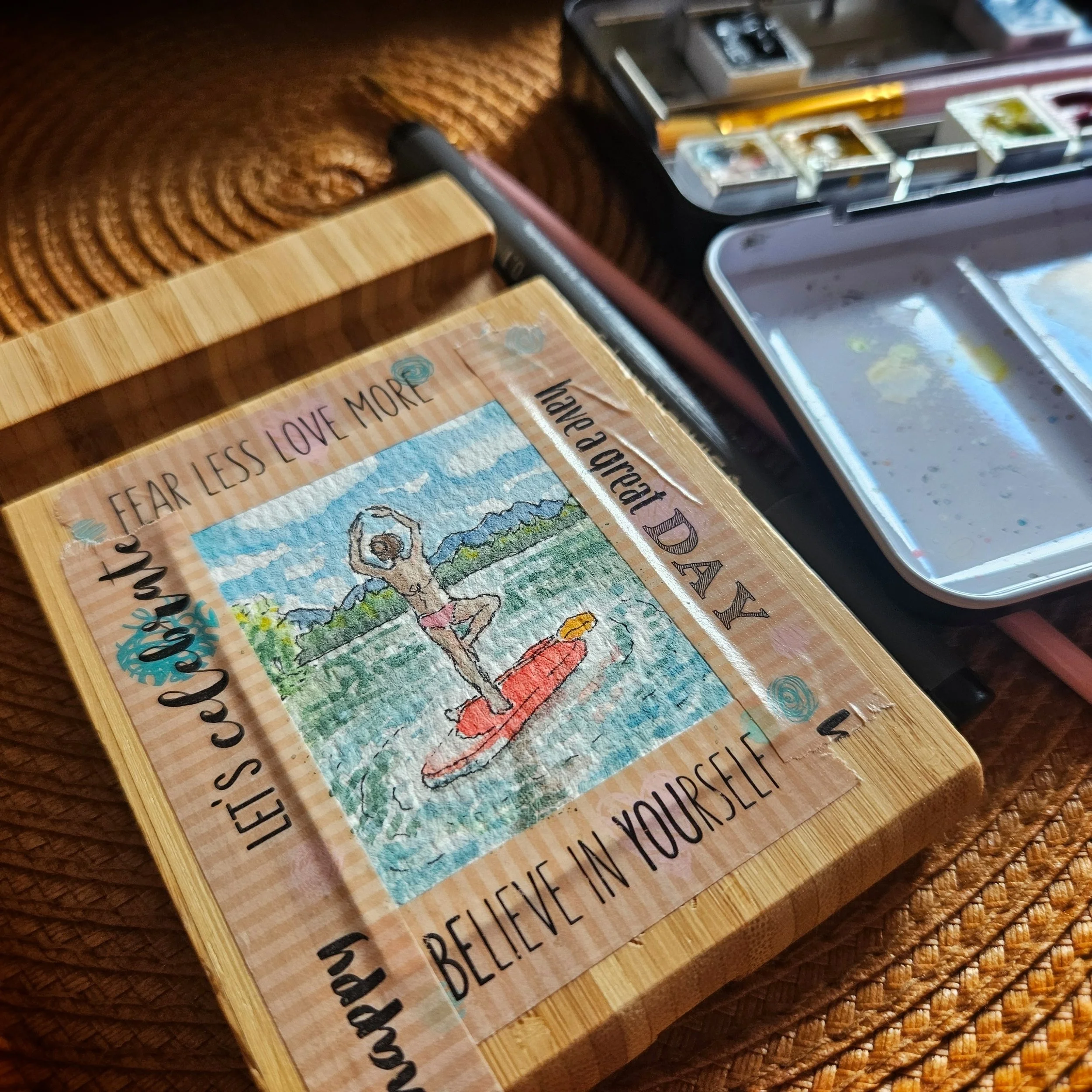 "Balance" 5 x 6,5cm
(original from a photo) 
aquarell on paper
#100tinyreasures