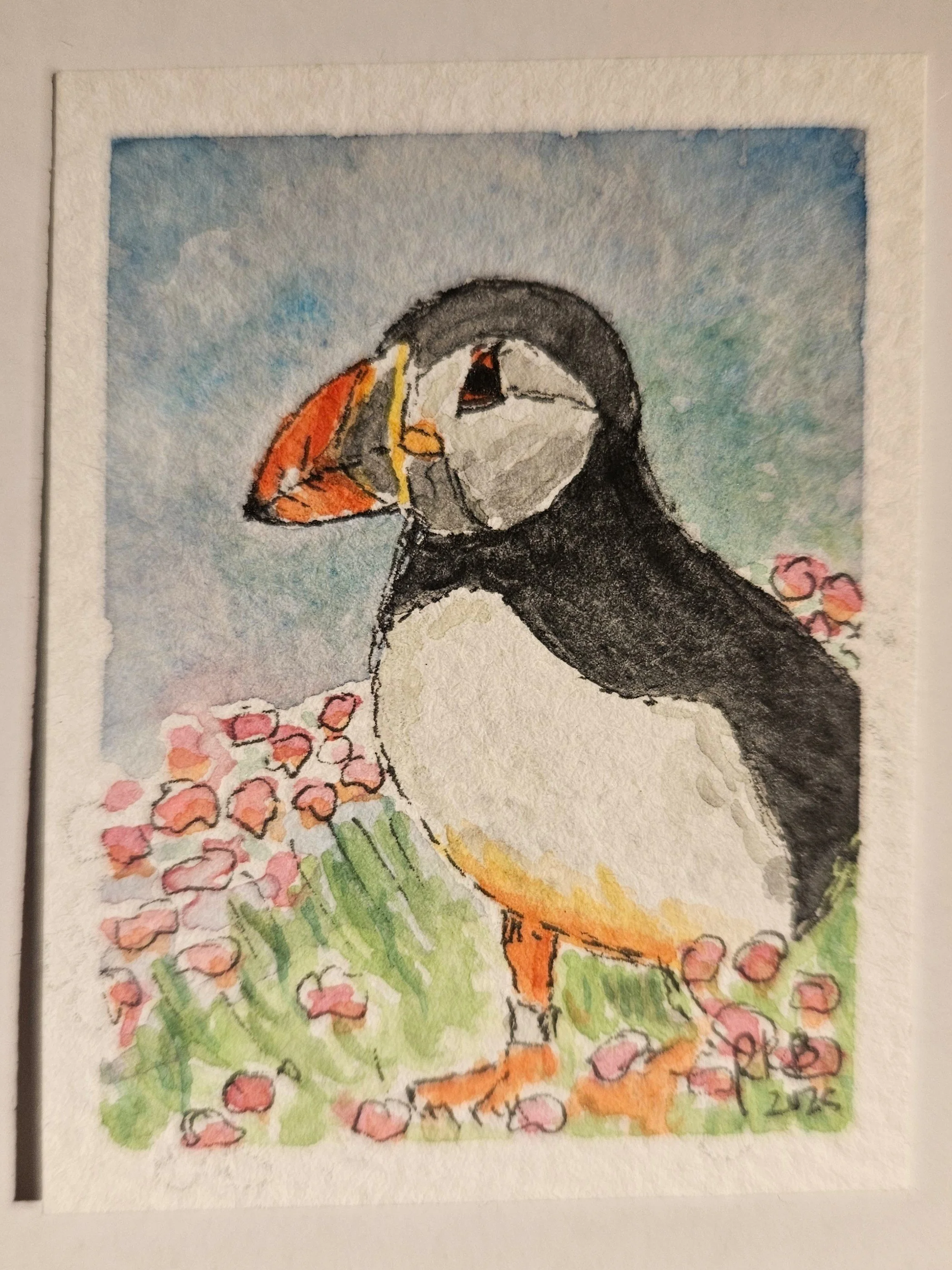 "Lunni"  5 x 6,5cm
(original from Pinterest) 
aquarell on paper
#100tinyreasures