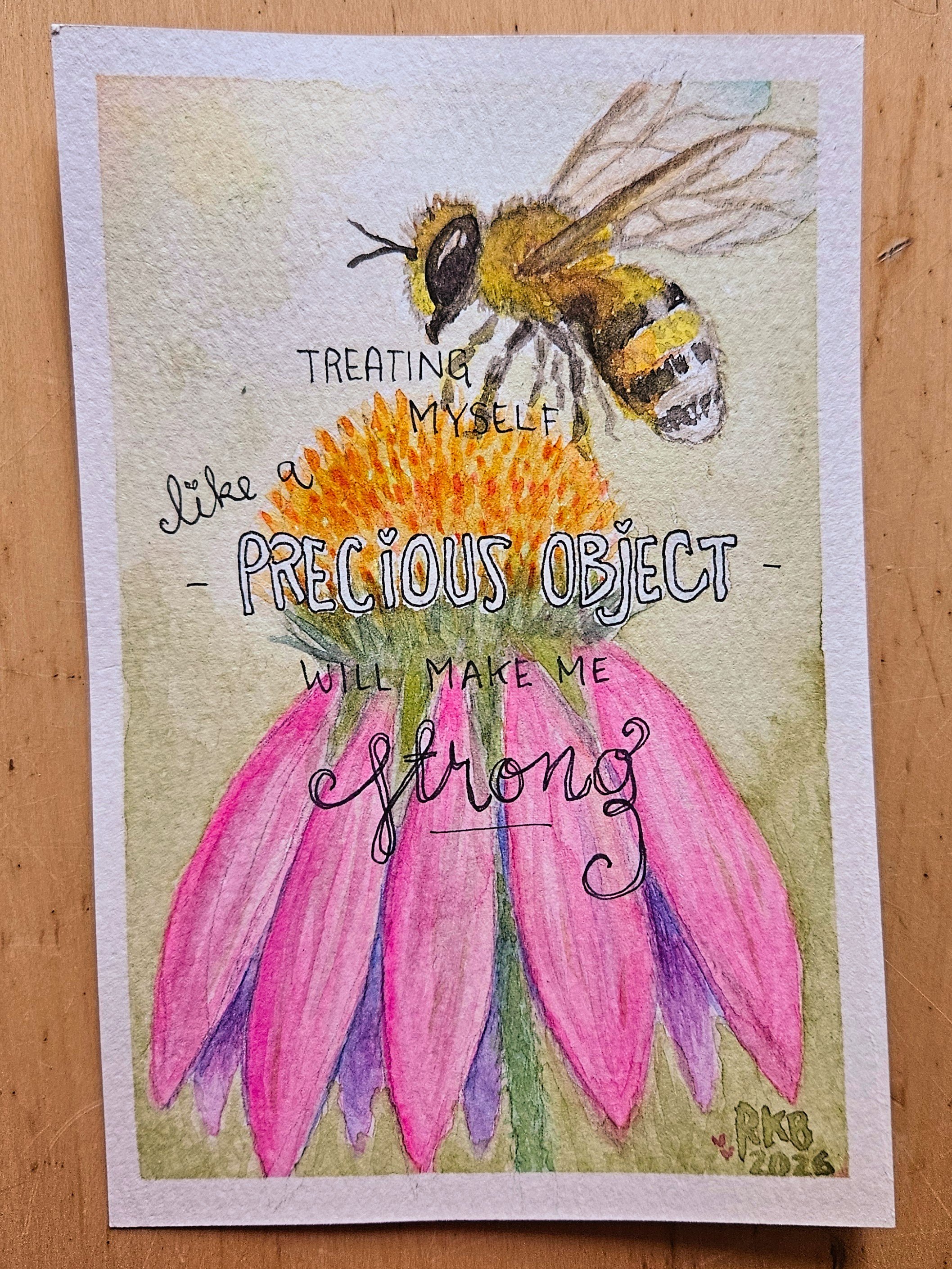 "Mantra" in A6
(originals from photos) 
aquarell on paper
#100tinyreasures