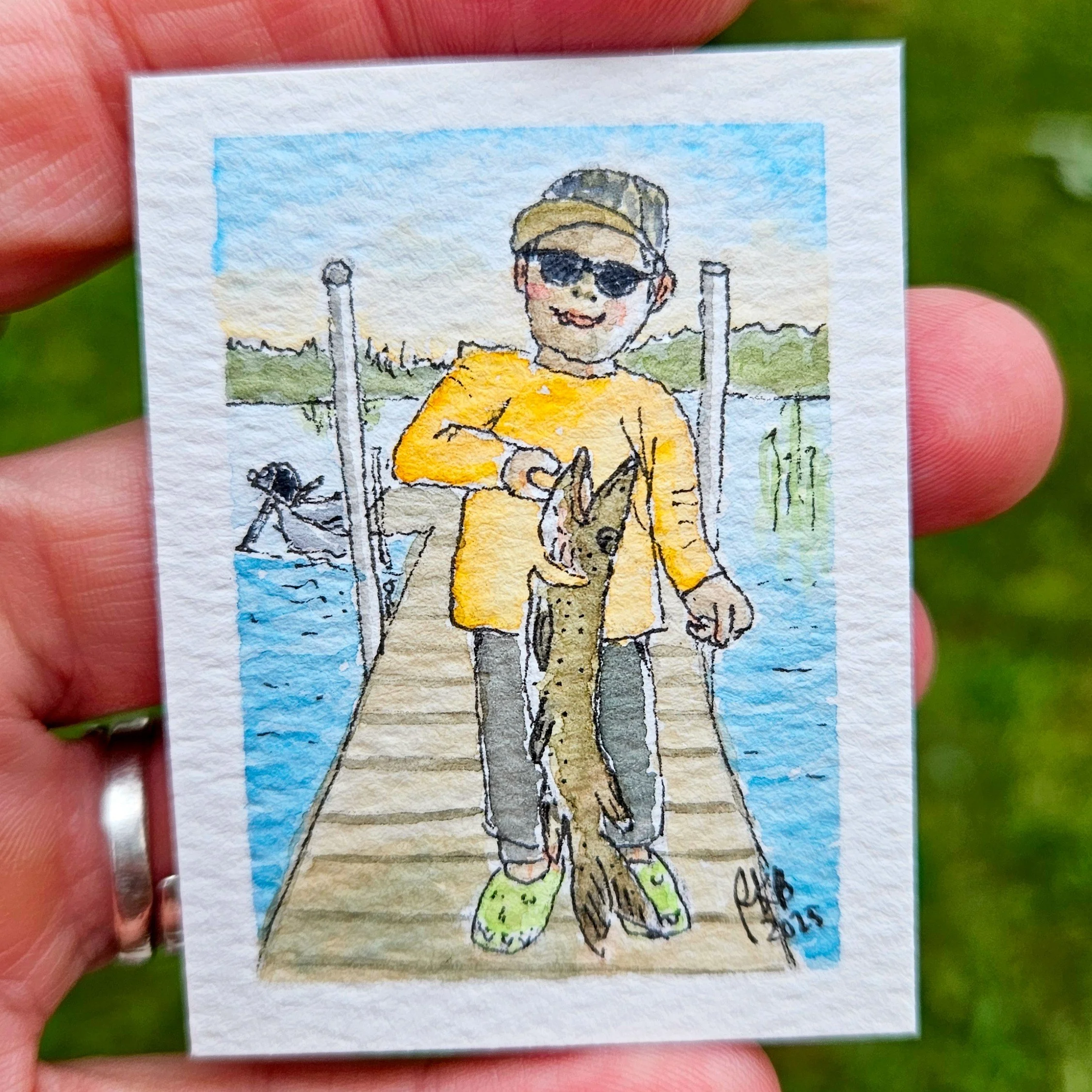 "Kalamies" 5 x 6,5cm
(original from a photo) 
aquarell on paper
#100tinyreasures