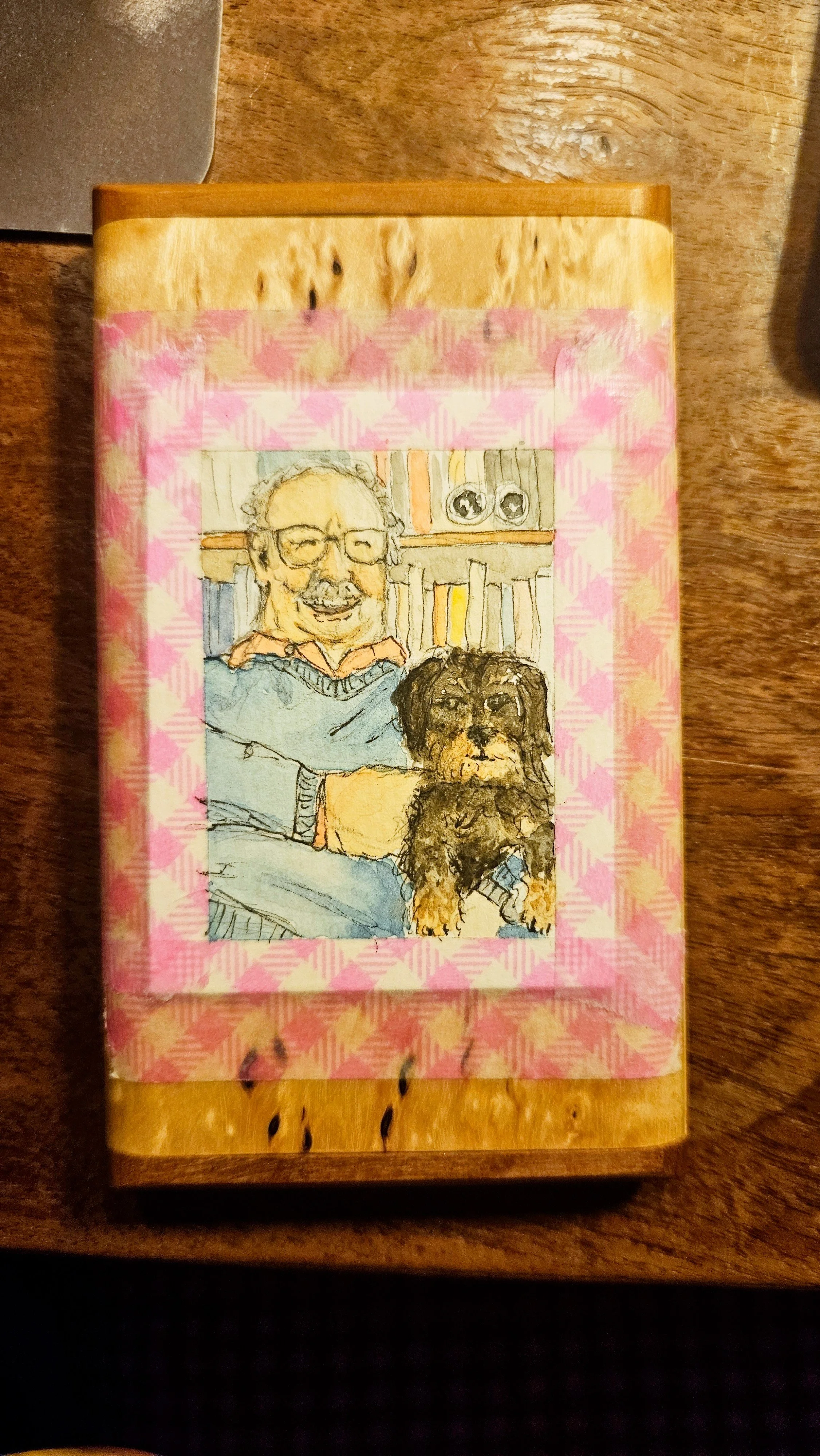 "Sirs" in process 5 x 6,5cm
(original from a photo) 
aquarell on paper
#100tinyreasures