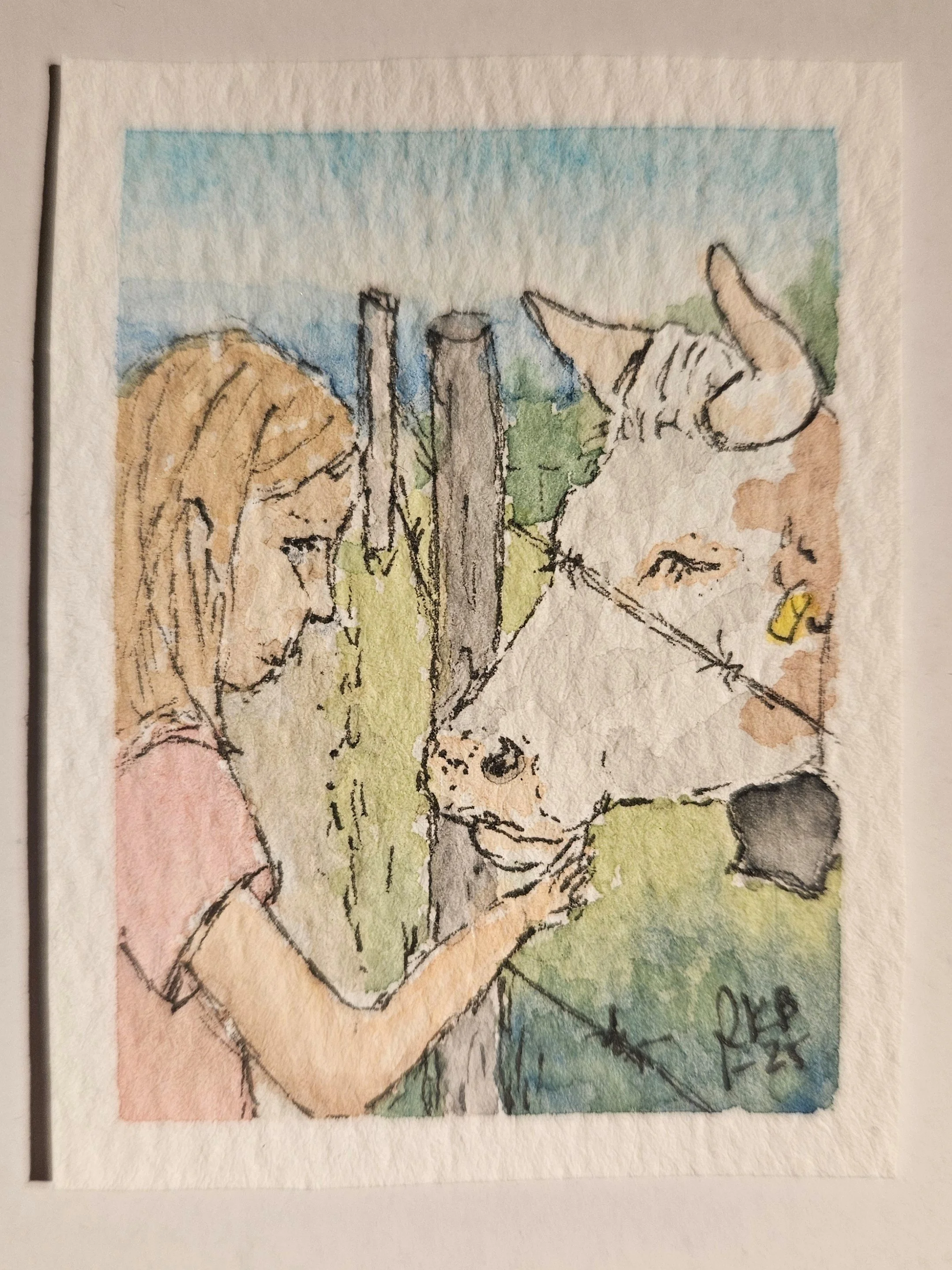 "Aufm Kampenwand"  5 x 6,5cm
(original from a photo) 
aquarell on paper
#100tinyreasures